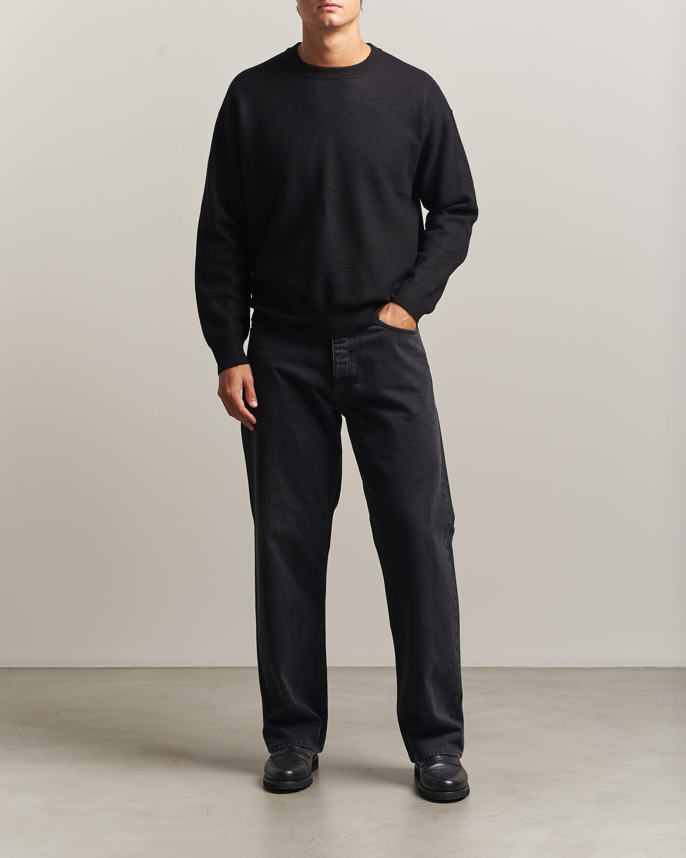 Herre | Trøjer | NN07 | Jasper Soft Boiled Wool Sweater Black