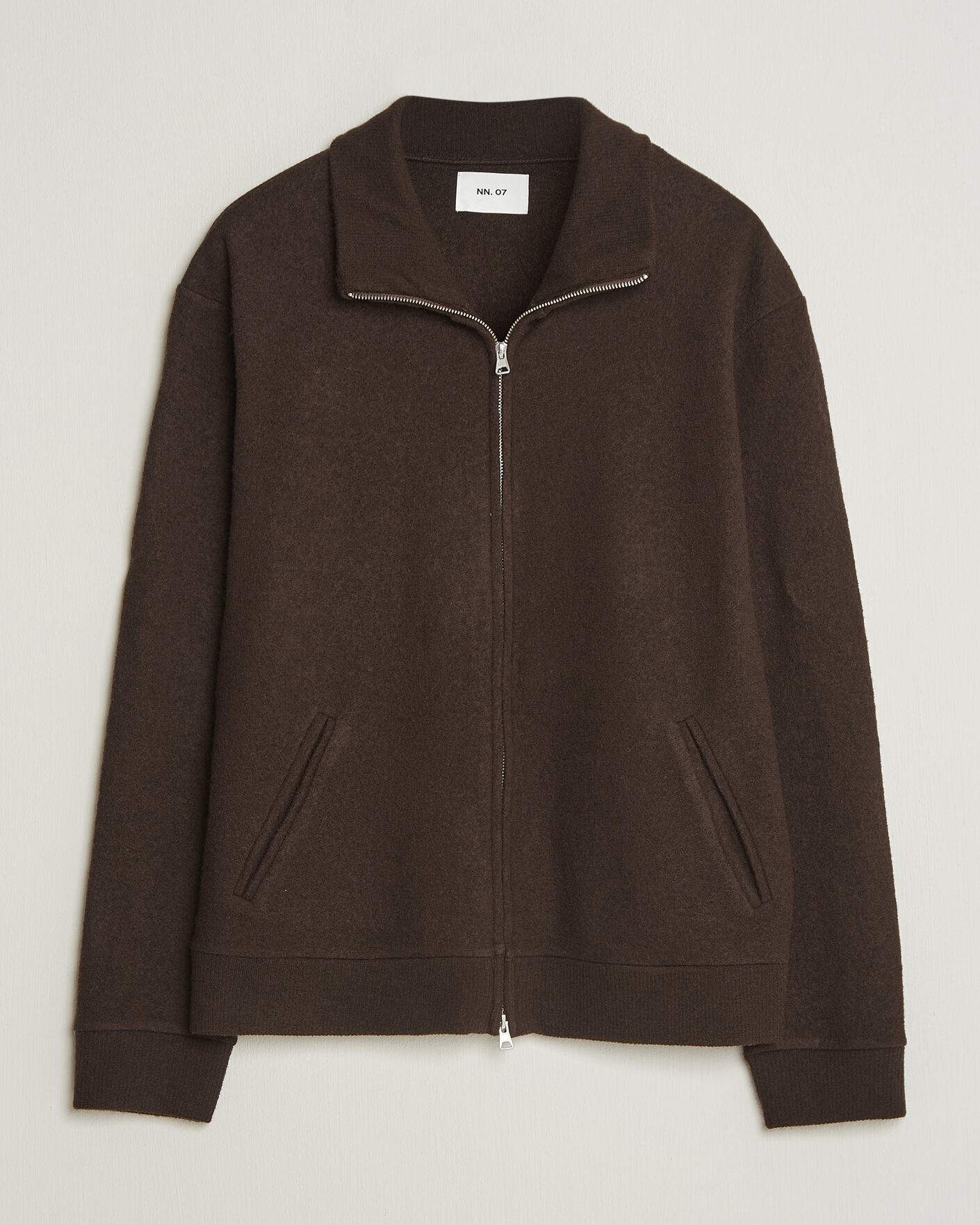 Herre | Trøjer | NN07 | Soft Boiled Wool Full Zip Deep Truffle