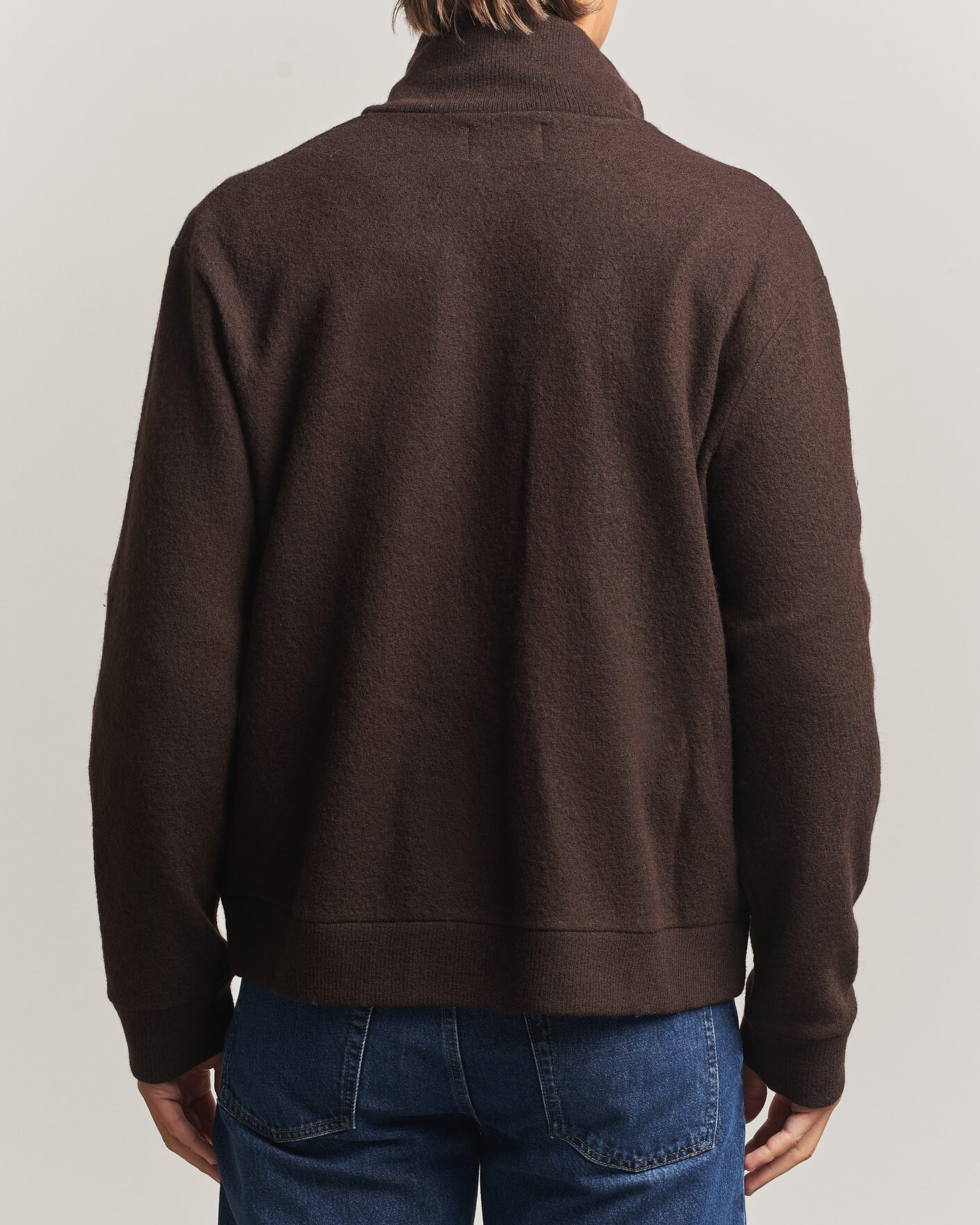 Herre | Trøjer | NN07 | Soft Boiled Wool Full Zip Deep Truffle