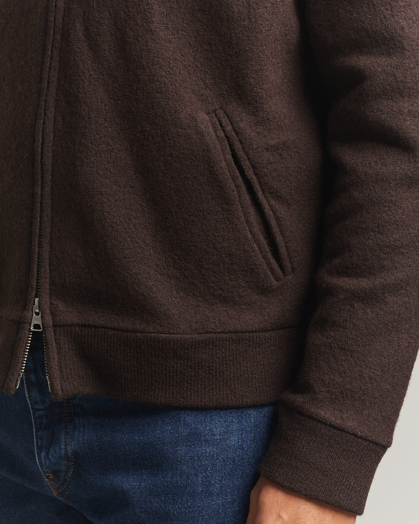 Herre | Trøjer | NN07 | Soft Boiled Wool Full Zip Deep Truffle