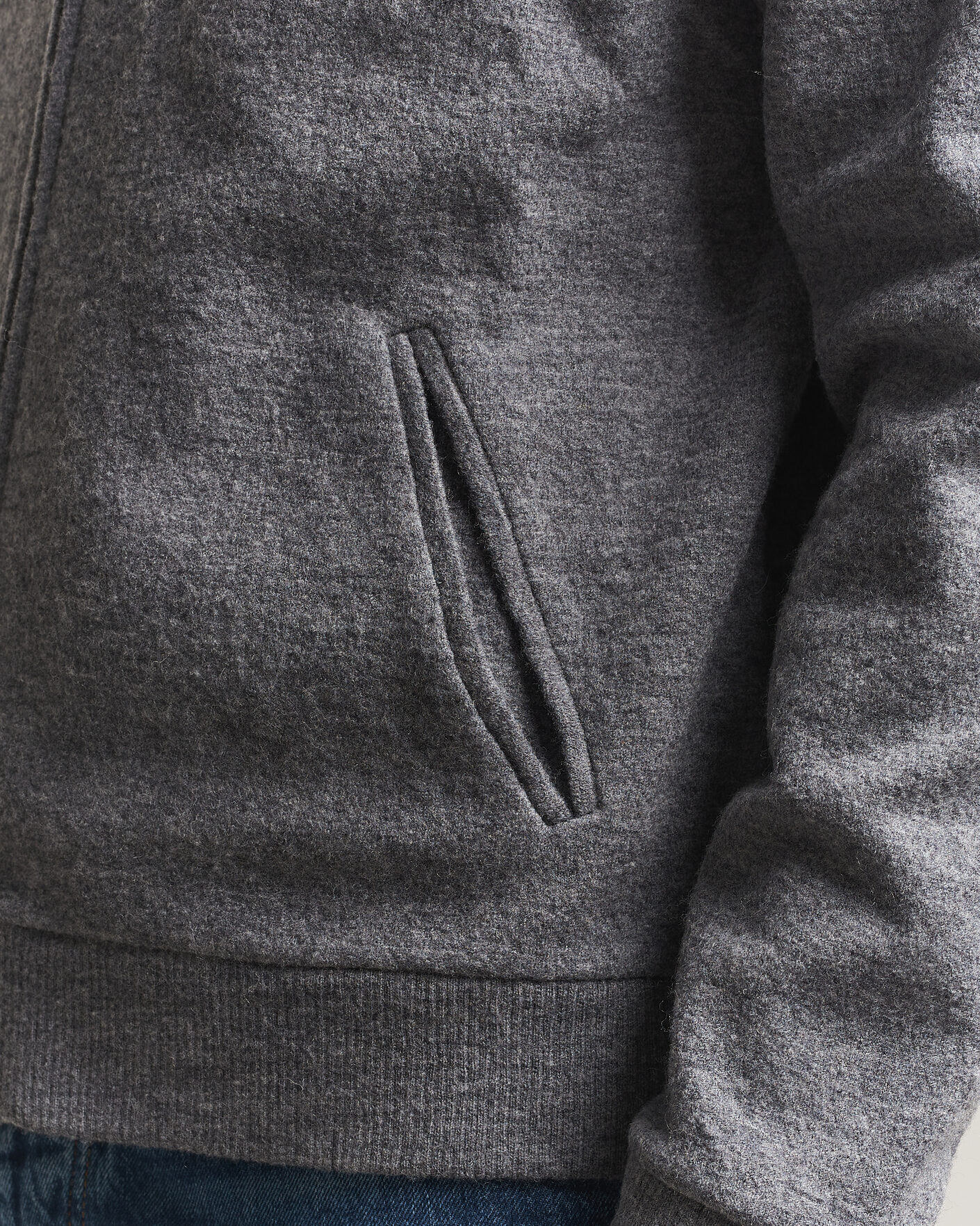 Herre | Trøjer | NN07 | Soft Boiled Wool Full Zip Dark Grey Melange