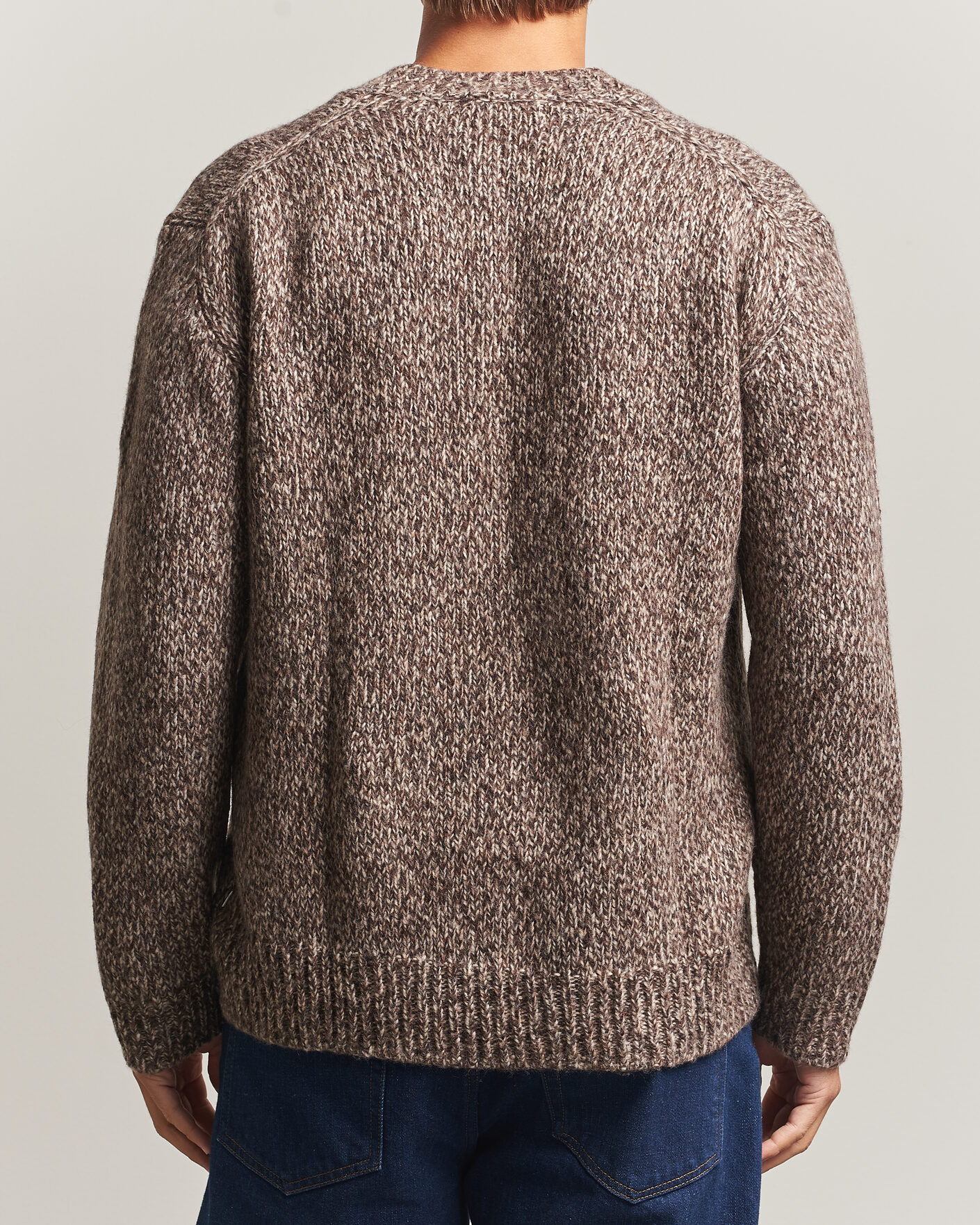 Herre | Trøjer | NN07 | Flint Wool Knitted V-Neck Deep Truffle