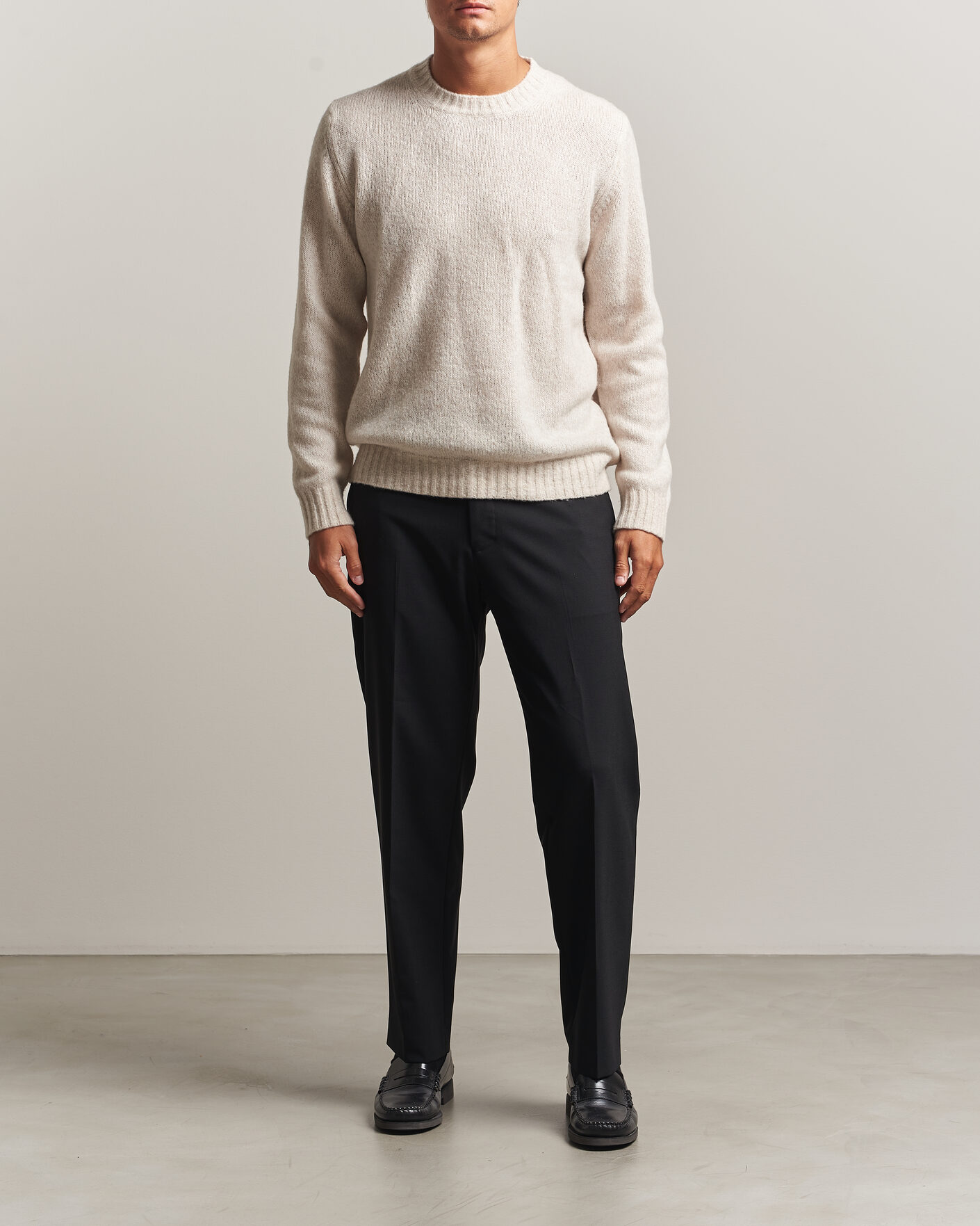 Herre | Bukser | NN07 | Brendan Wool Drawstring Trousers Black