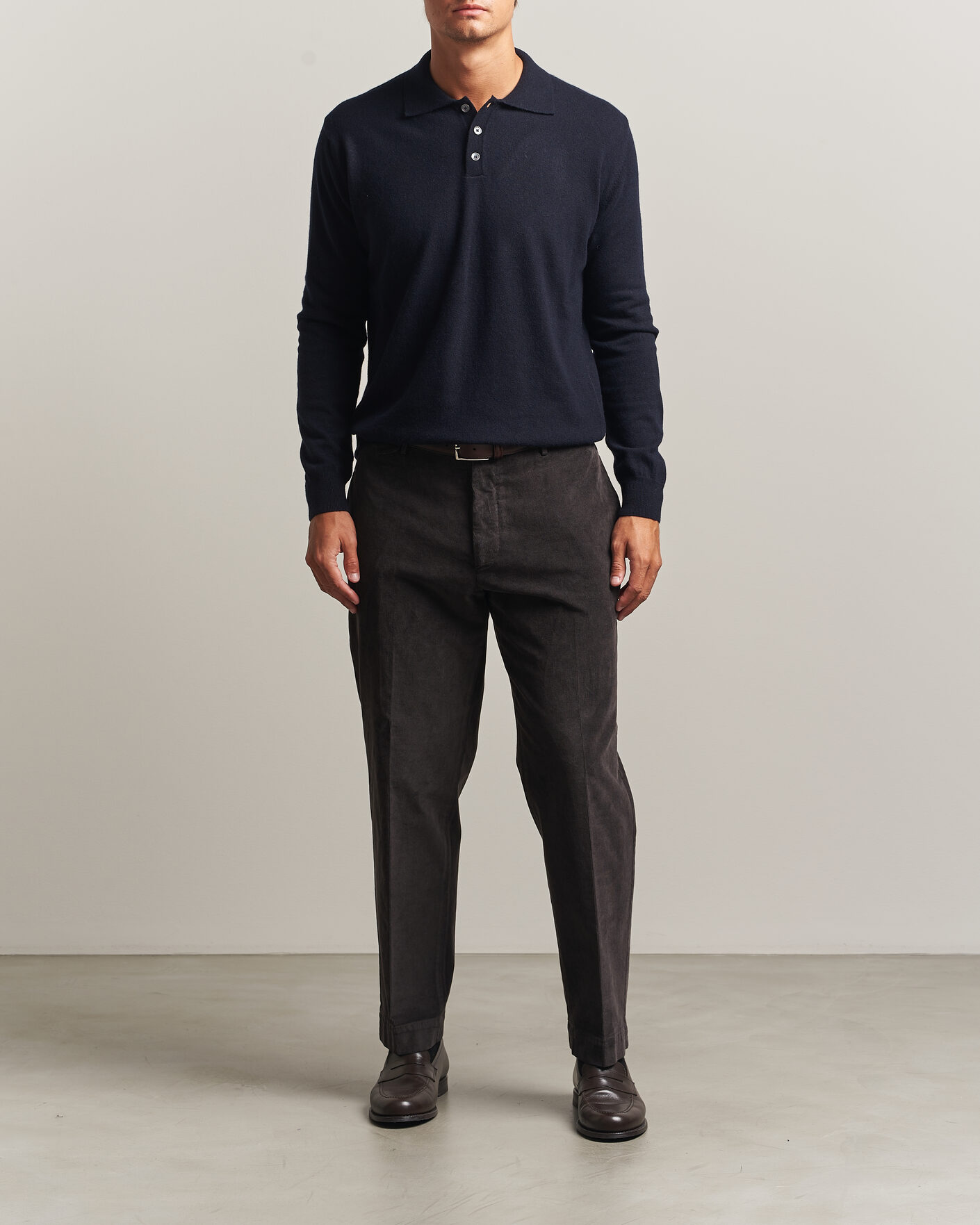 Herre | Trøjer | Oscar Jacobson | Pepe Wool/Cashmere Polo Navy