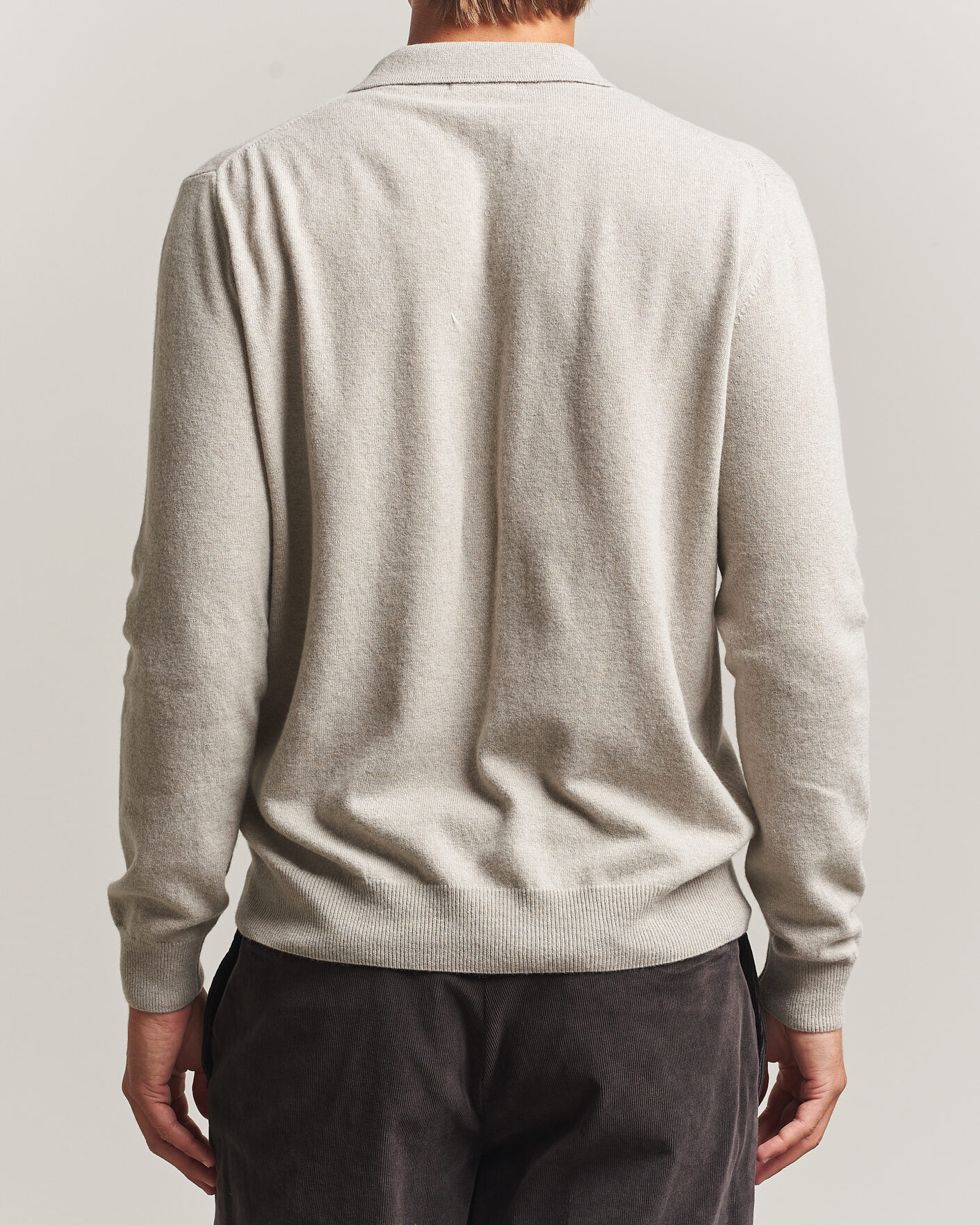 Herre | Trøjer | Oscar Jacobson | Pepe Wool/Cashmere Polo Light Beige
