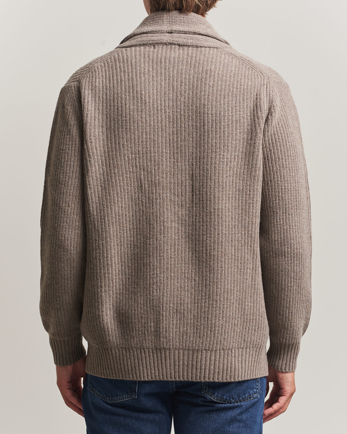Herre | Trøjer | Oscar Jacobson | Roland Wool Cardigan Beige