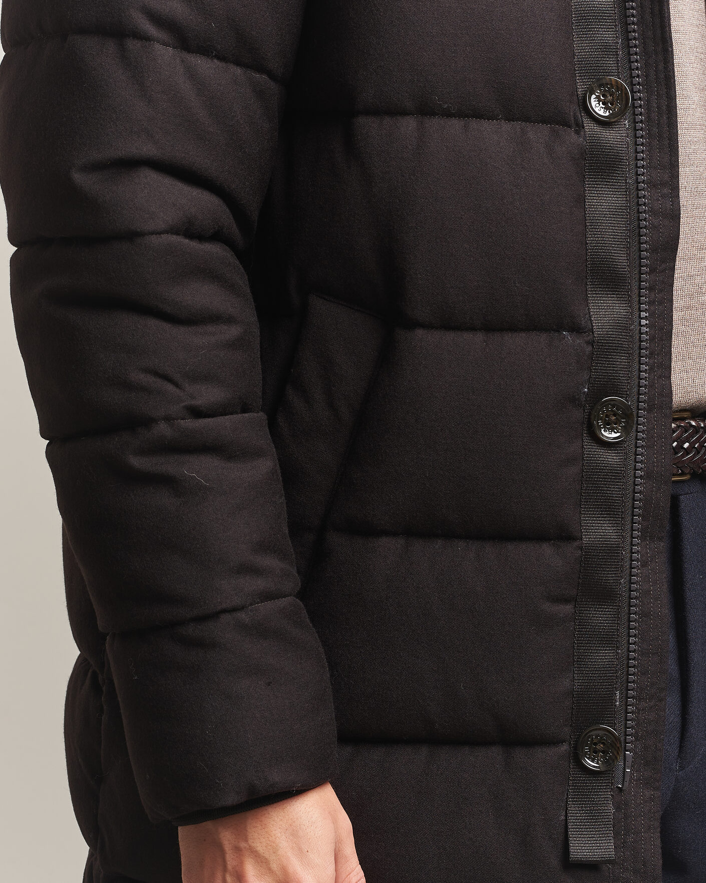Herre | Jakker | Oscar Jacobson | Padded Flannel Parka Brown