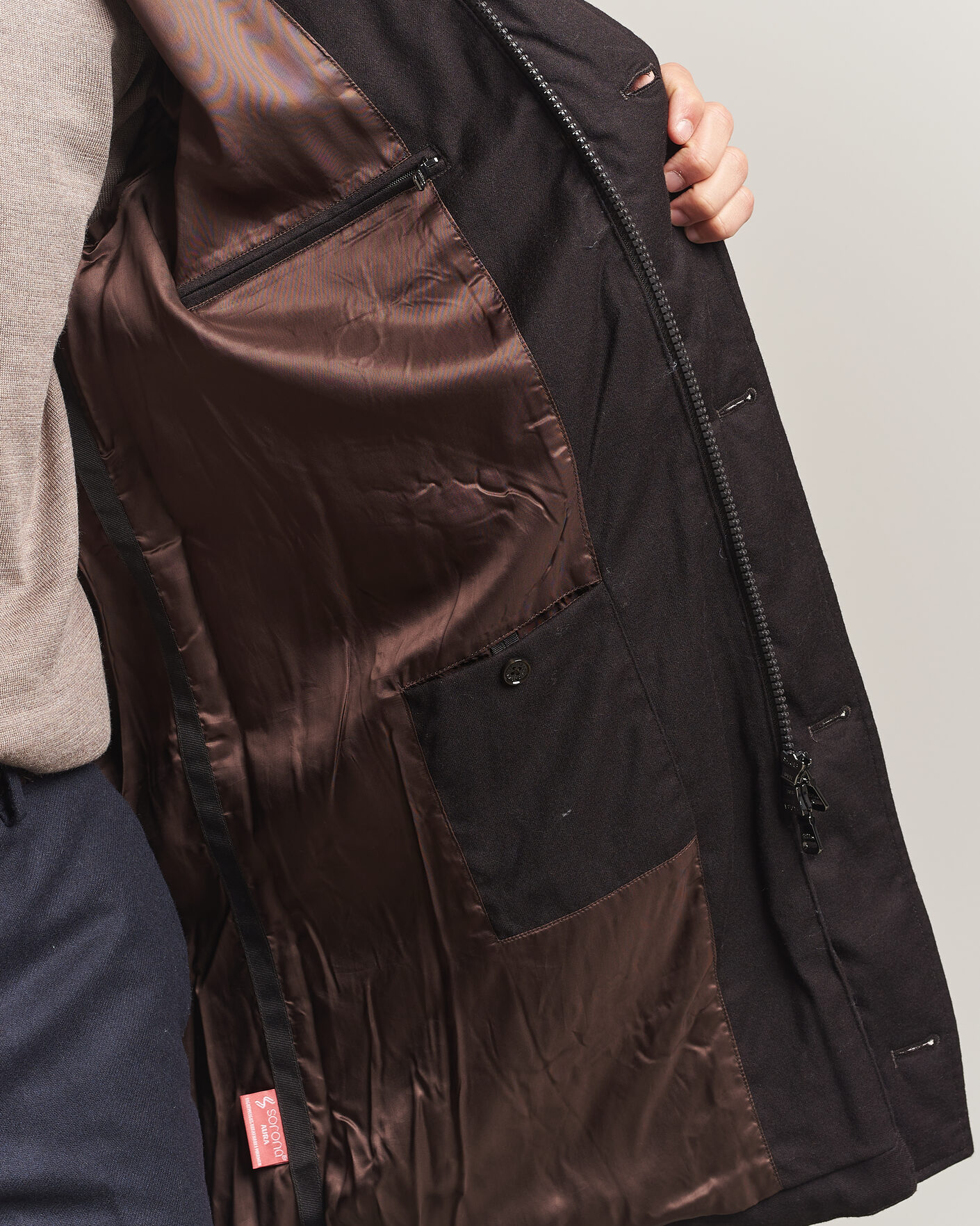 Herre | Jakker | Oscar Jacobson | Padded Flannel Parka Brown
