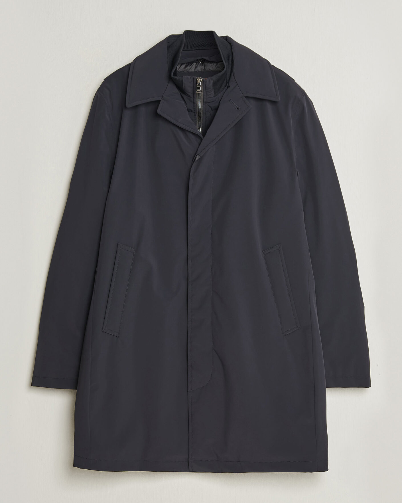 Herre | Jakker | Oscar Jacobson | Zipped Padded Car Coat Navy