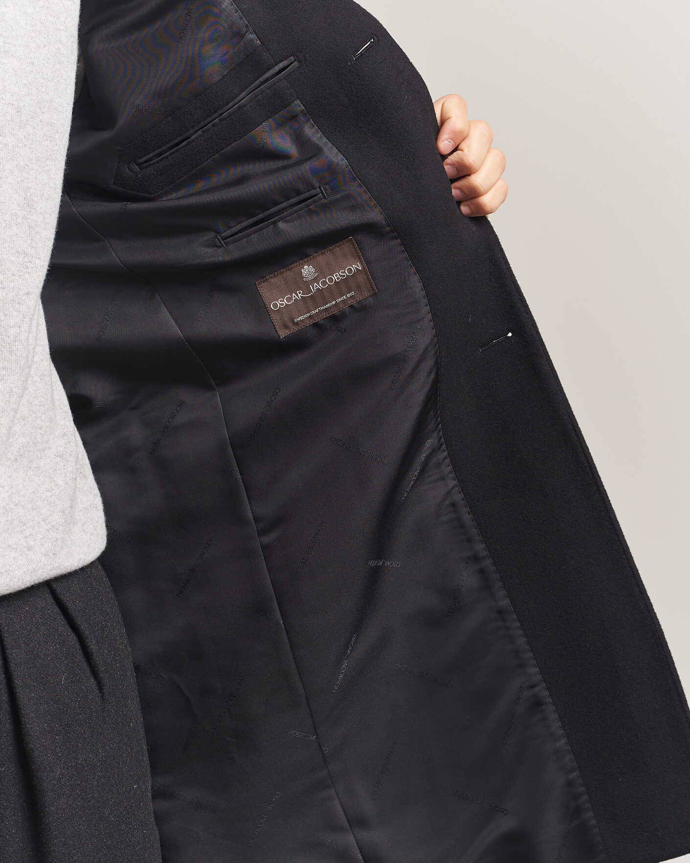 Herre | Jakker | Oscar Jacobson | Sergio Wool Coat Black