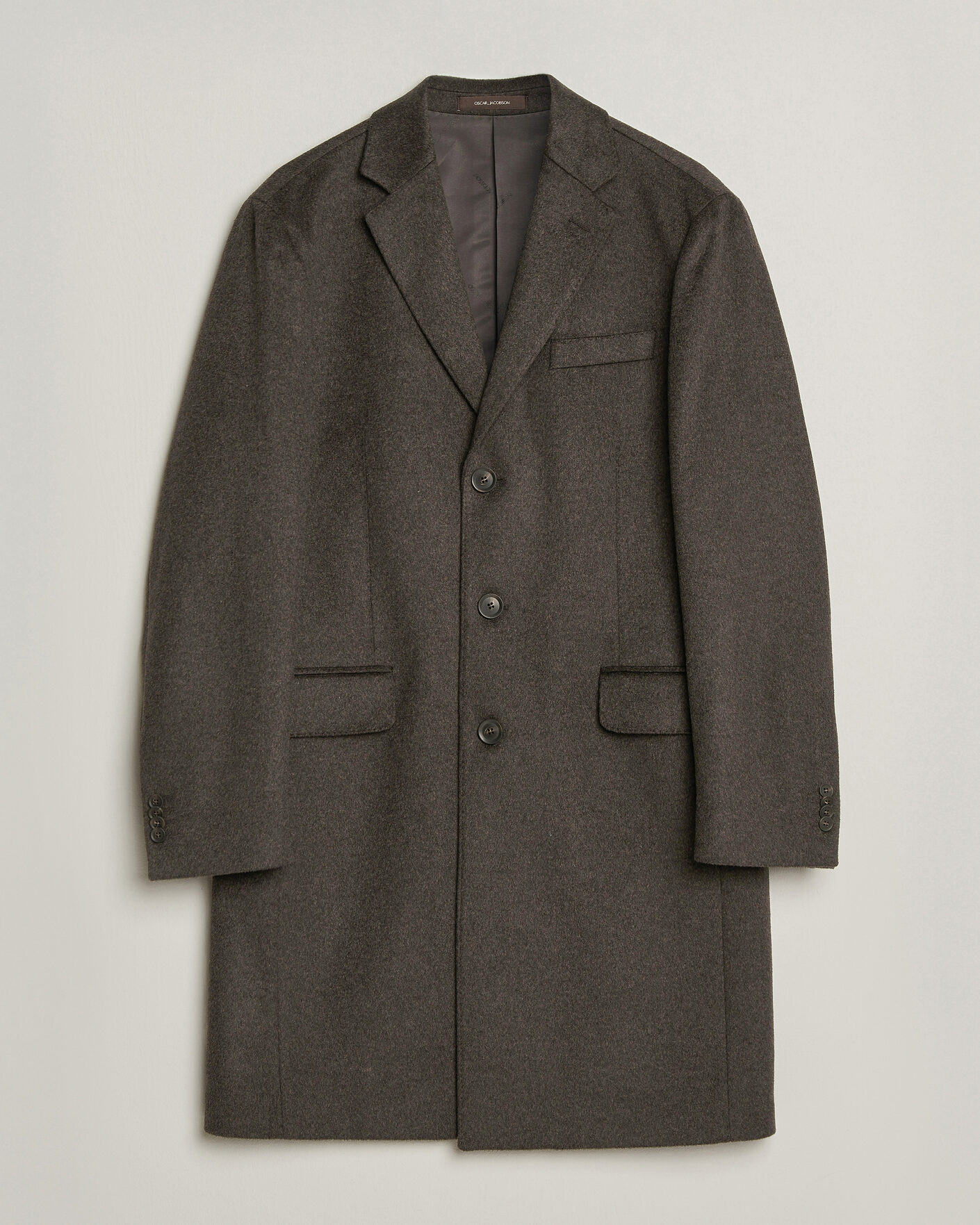 Herre | Jakker | Oscar Jacobson | Sergio Wool Coat Brown