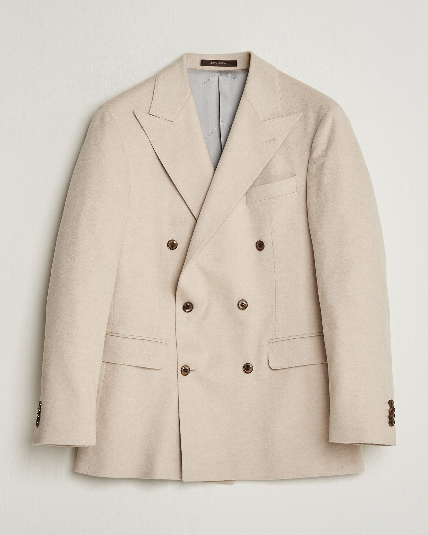 Herre | Blazere & jakker | Oscar Jacobson | Richard Wool/Cashmere DB Blazer Creme