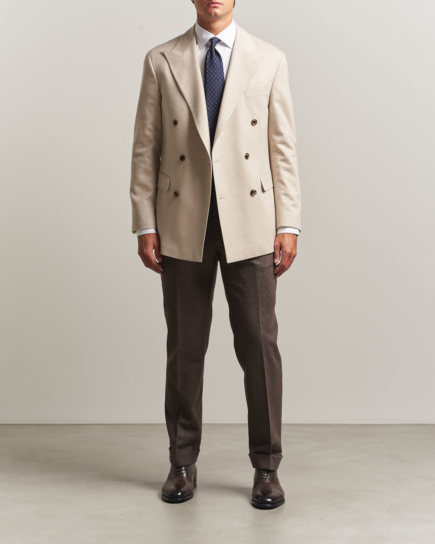 Herre | Blazere & jakker | Oscar Jacobson | Richard Wool/Cashmere DB Blazer Creme