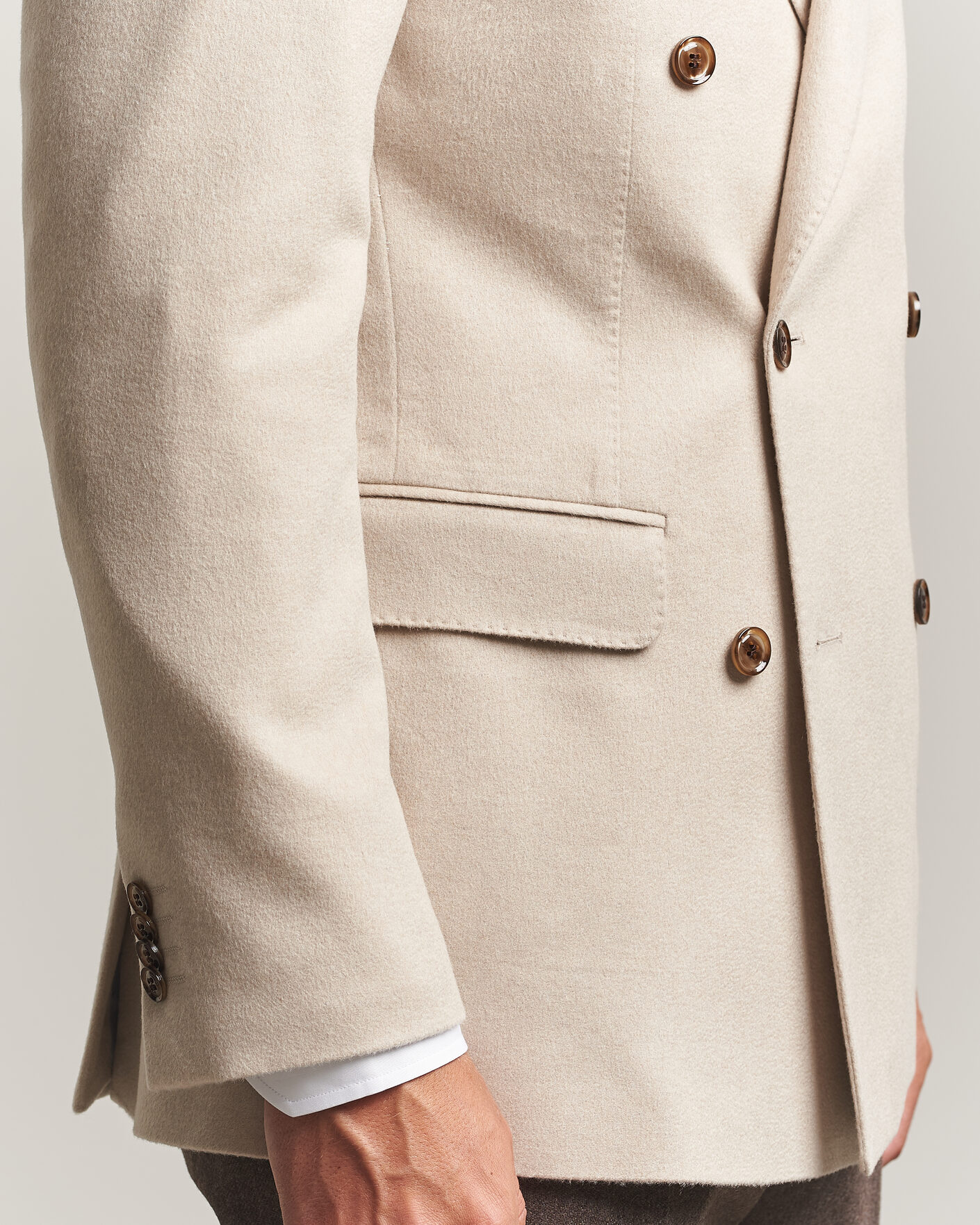 Herre | Blazere & jakker | Oscar Jacobson | Richard Wool/Cashmere DB Blazer Creme