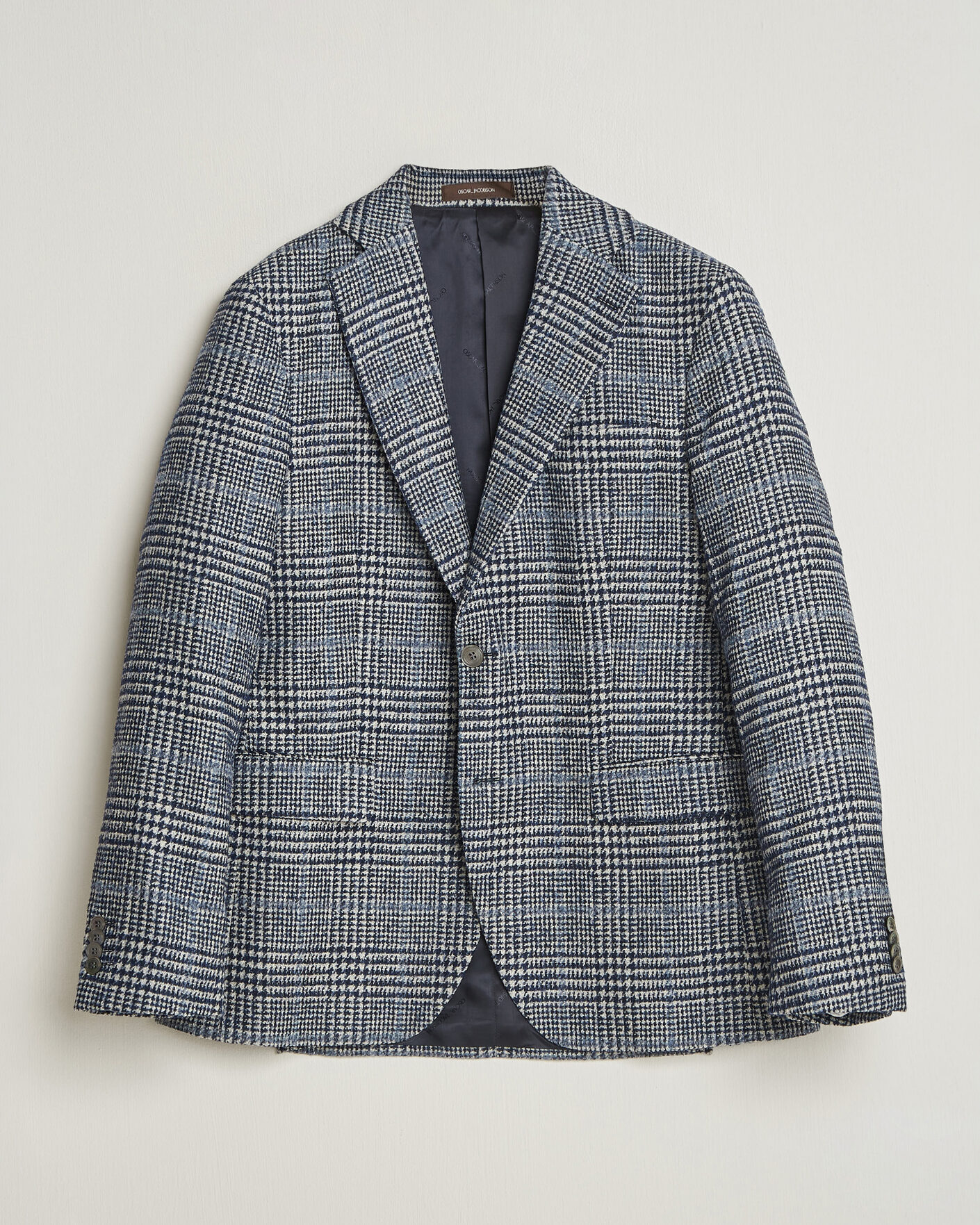 Herre | Blazere & jakker | Oscar Jacobson | Fogerty Checked Wool/Alpaca Blazer Blue