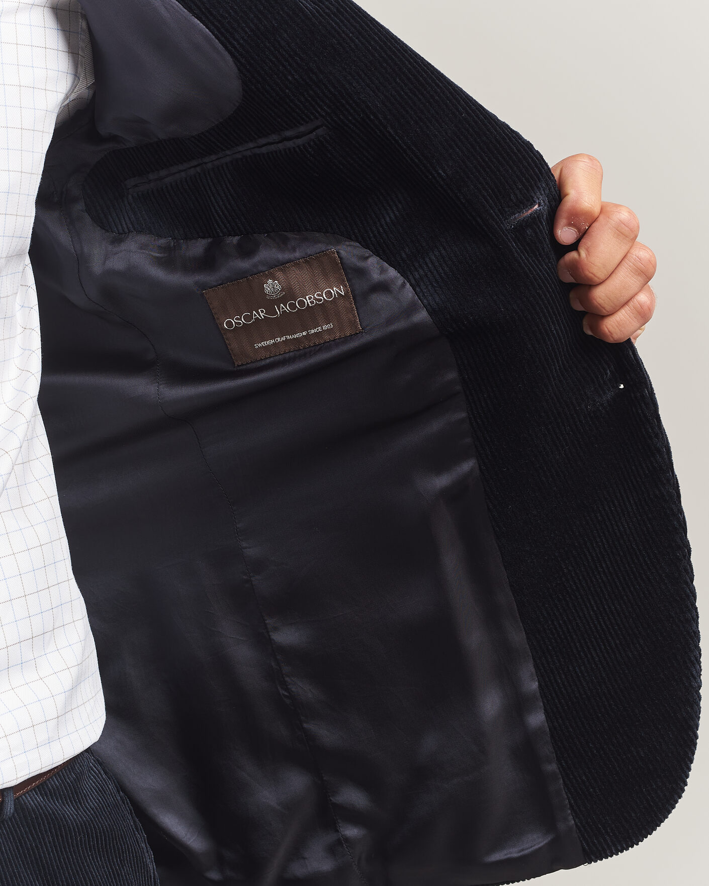 Herre | Blazere & jakker | Oscar Jacobson | Fogerty Patch Pocket Cord Blazer Navy