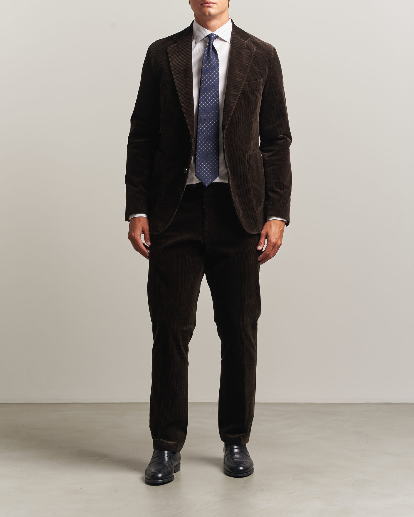 Herre | Blazere & jakker | Oscar Jacobson | Fogerty Patch Pocket Cord Blazer Dark Brown