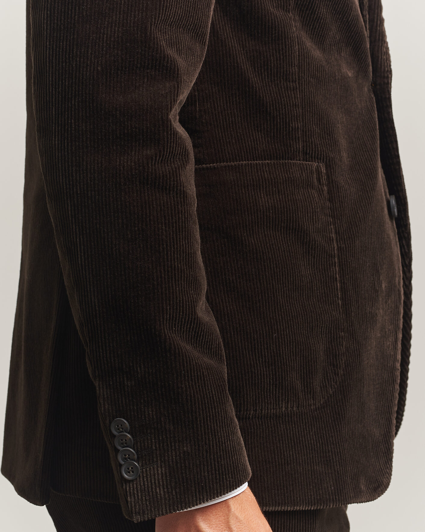 Herre | Blazere & jakker | Oscar Jacobson | Fogerty Patch Pocket Cord Blazer Dark Brown