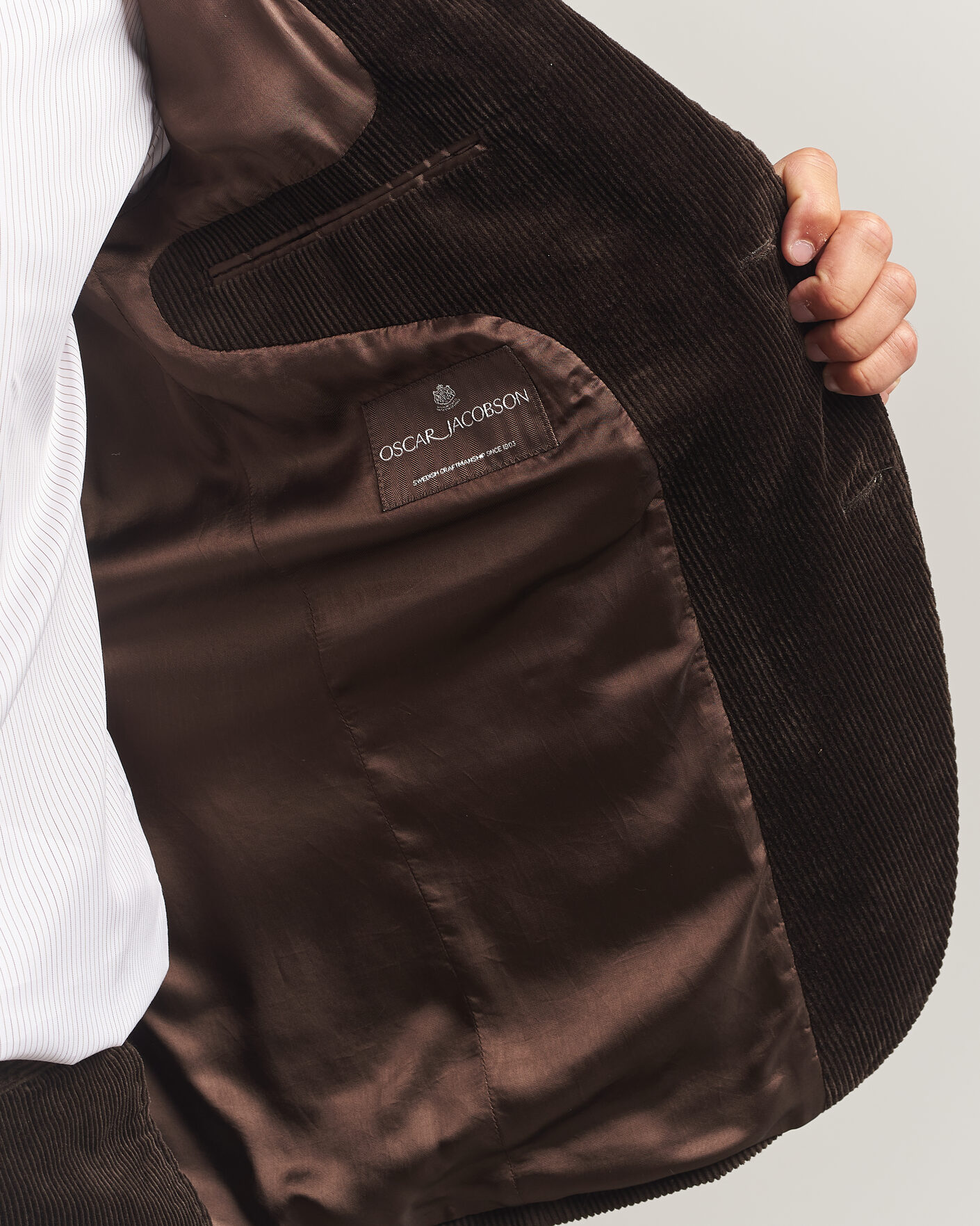 Herre | Blazere & jakker | Oscar Jacobson | Fogerty Patch Pocket Cord Blazer Dark Brown