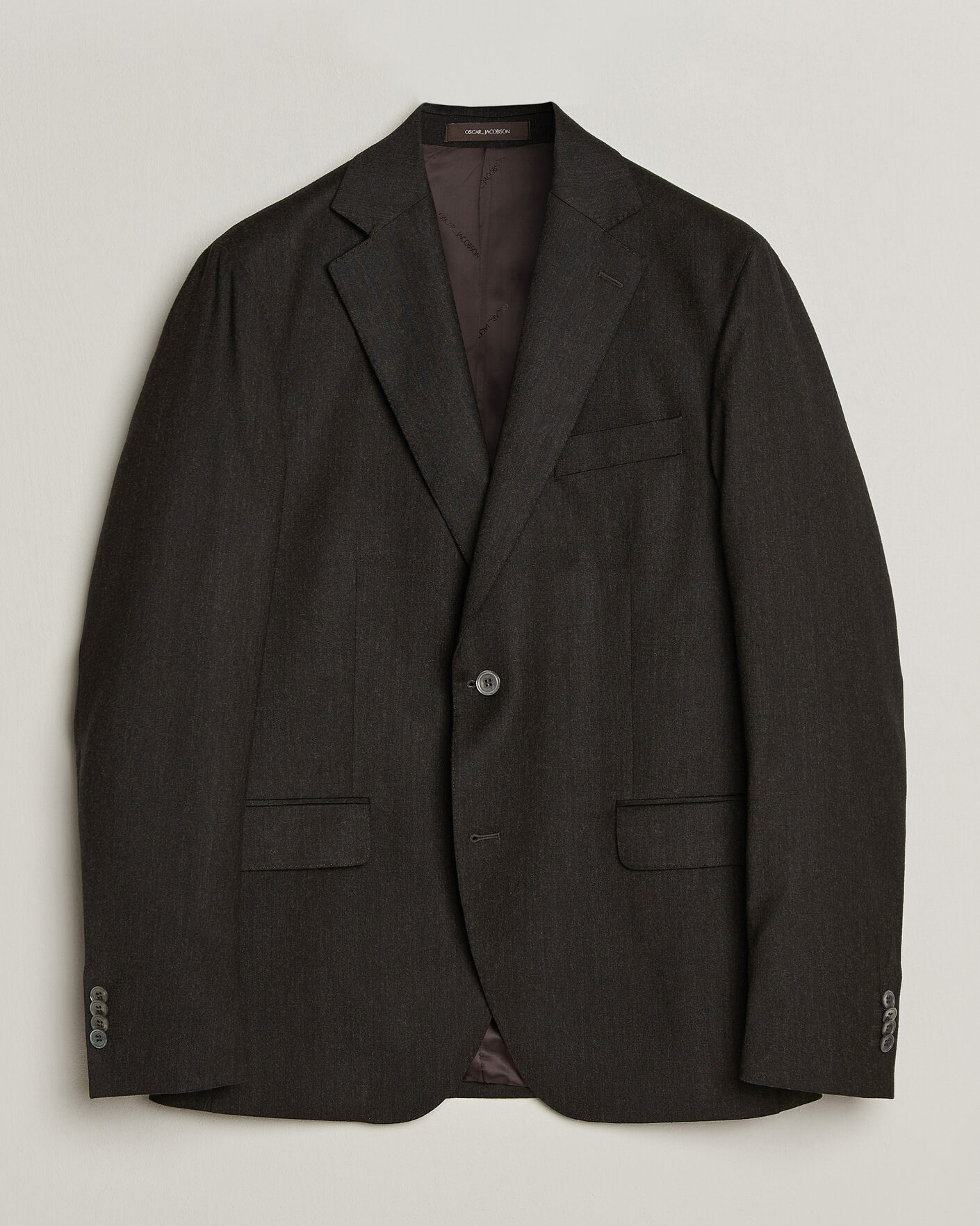 Herre | Blazere & jakker | Oscar Jacobson | Fogerty Wool Flannel Blazer Brown