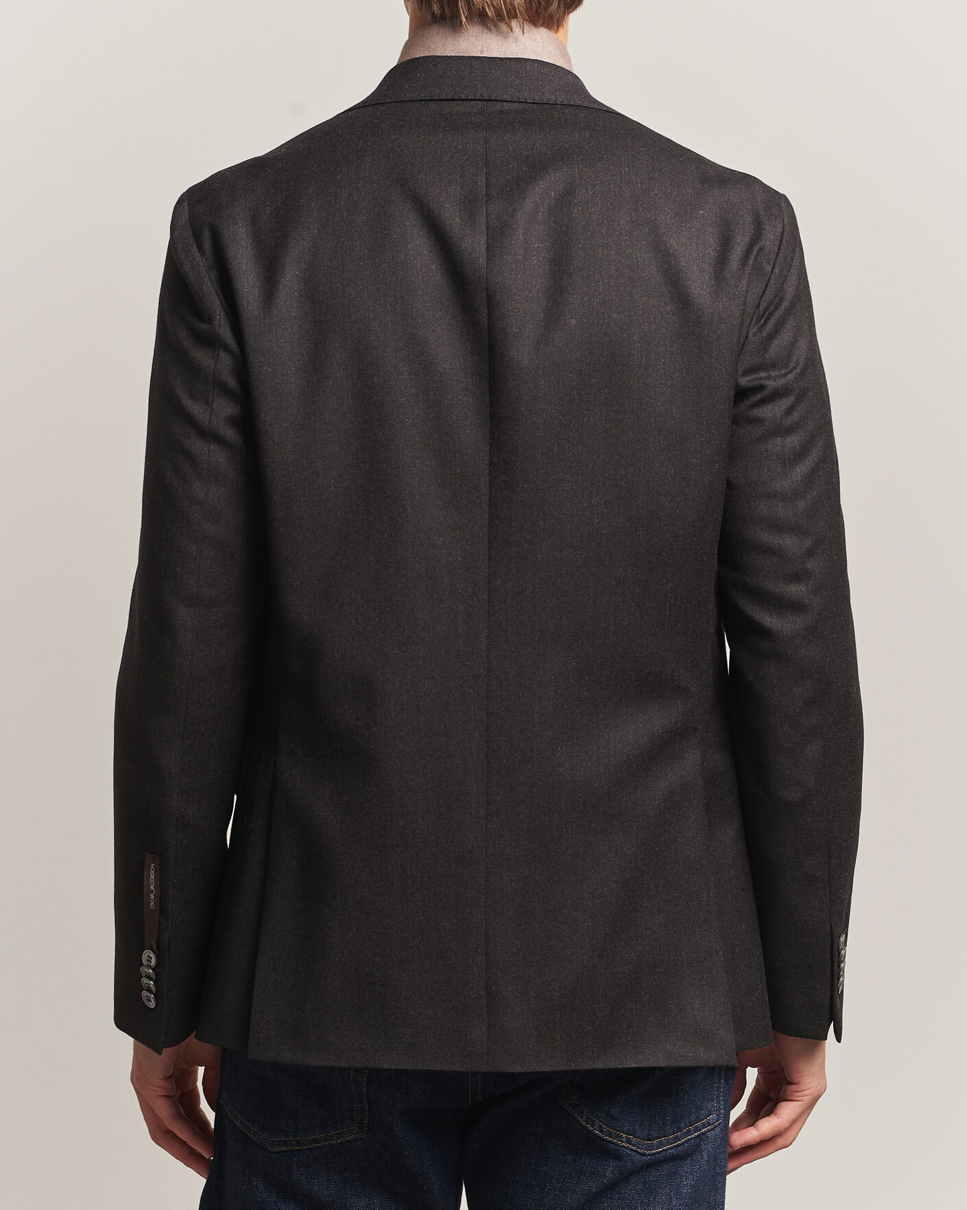 Herre | Blazere & jakker | Oscar Jacobson | Fogerty Wool Flannel Blazer Brown