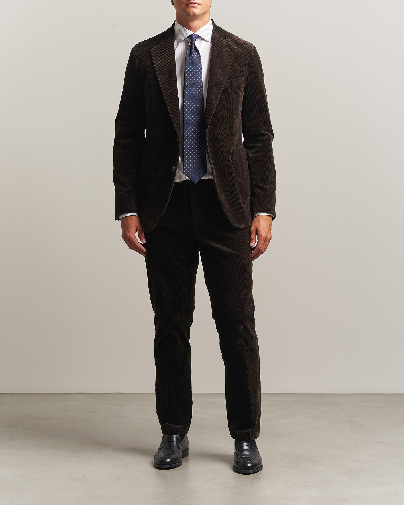 Herre | Bukser | Oscar Jacobson | Dandy Corduroy Trousers Dark Brown