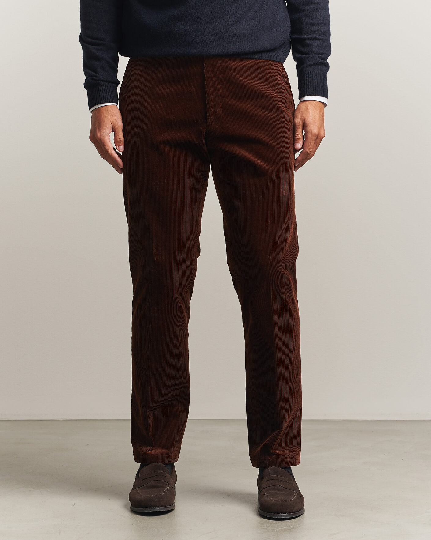 Herre | Bukser | Oscar Jacobson | Dandy Corduroy Trousers Brown