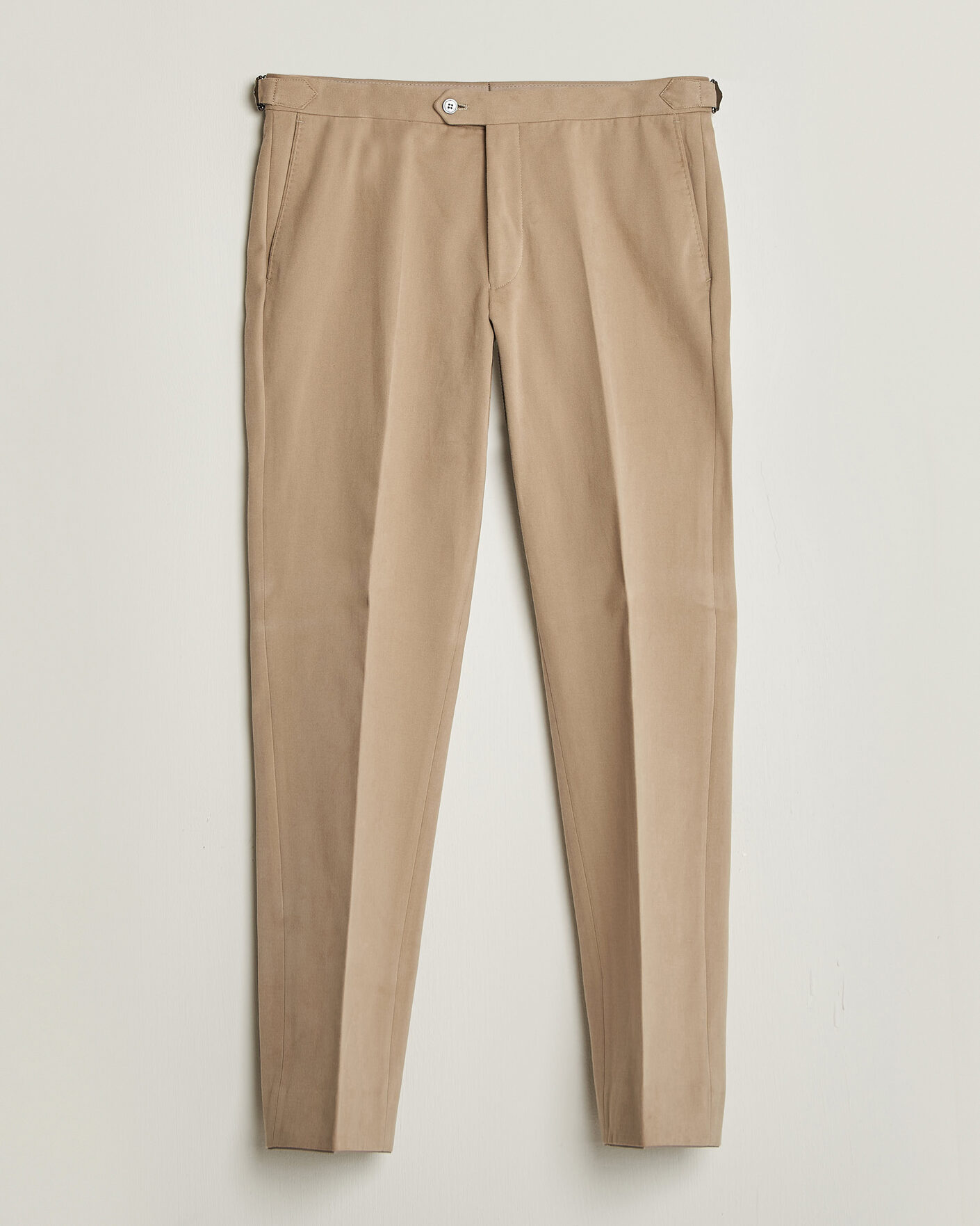 Herre | Bukser | Oscar Jacobson | Dandy Brushed Cotton Trousers Beige