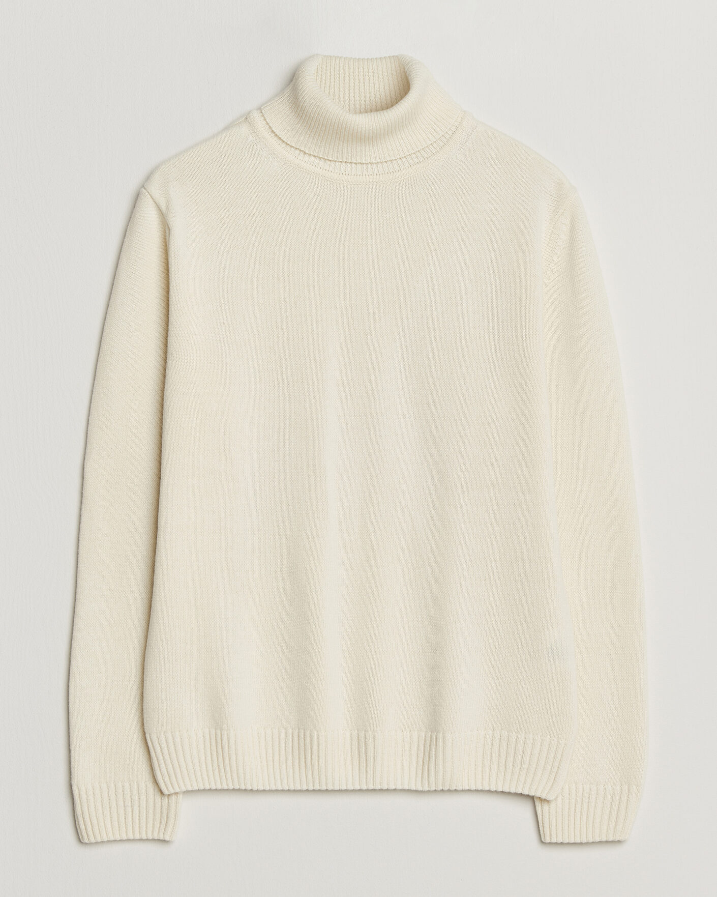 Herre | Trøjer | Stenströms | Brushed Merino Rollneck Off White
