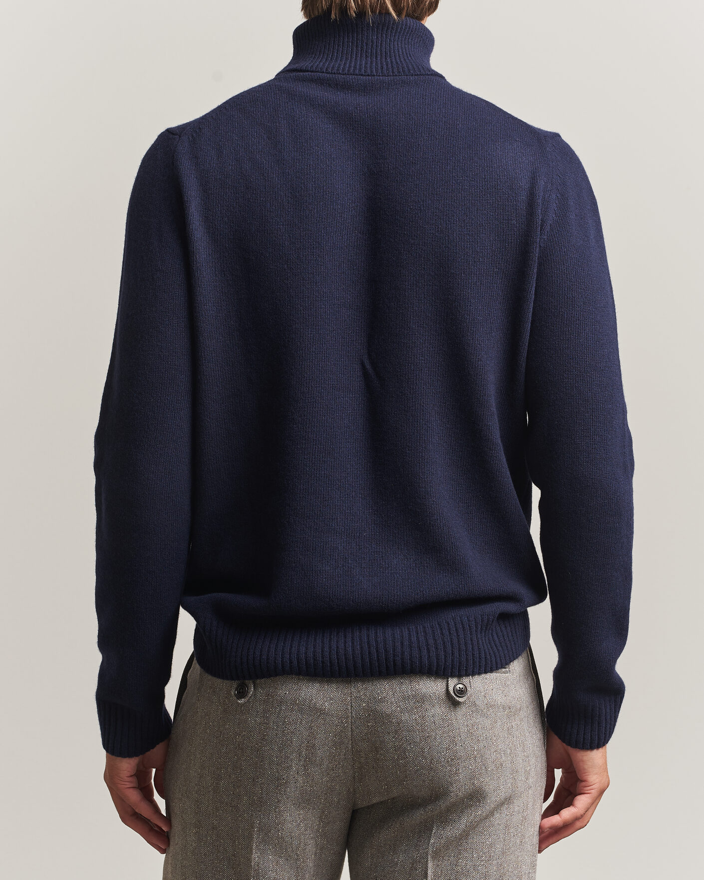 Herre | Trøjer | Stenströms | Brushed Merino Rollneck Navy