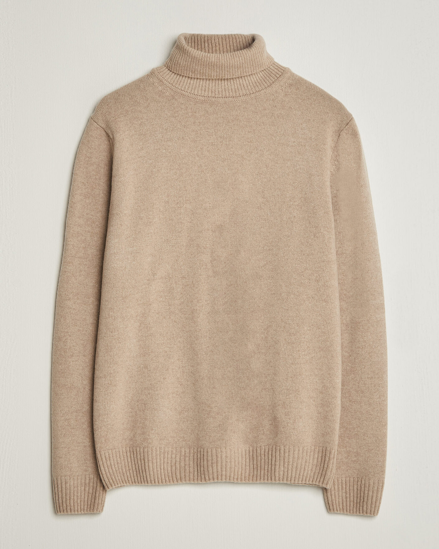 Herre | Trøjer | Stenströms | Brushed Merino Rollneck Beige