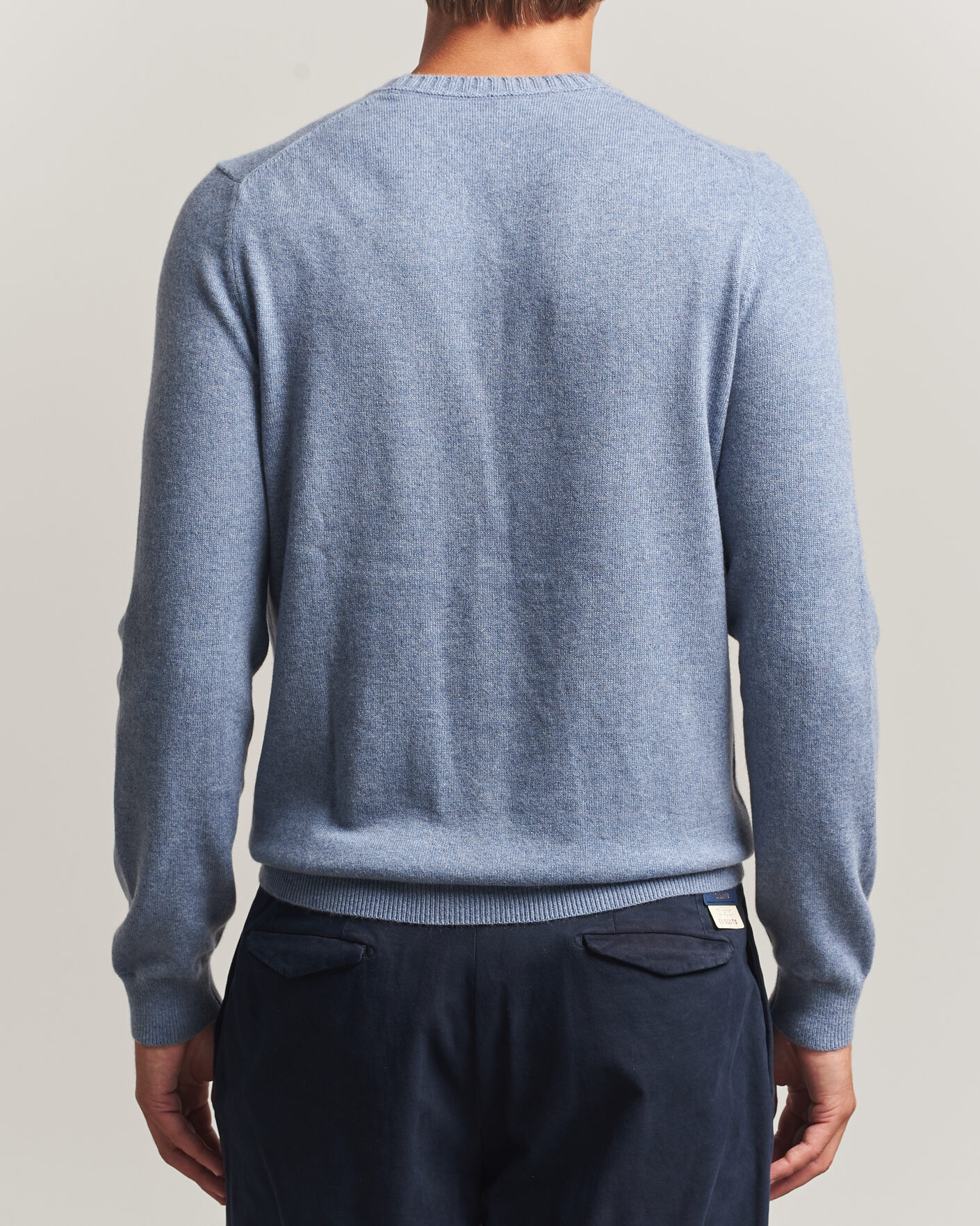 Herre | Trøjer | Stenströms | Cashmere Crewneck Light Blue