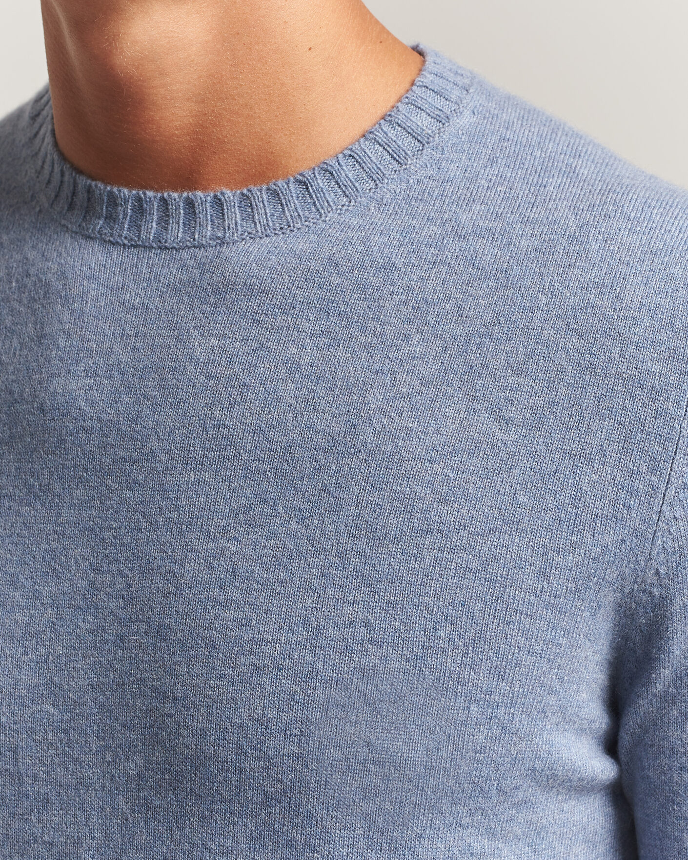 Herre | Trøjer | Stenströms | Cashmere Crewneck Light Blue
