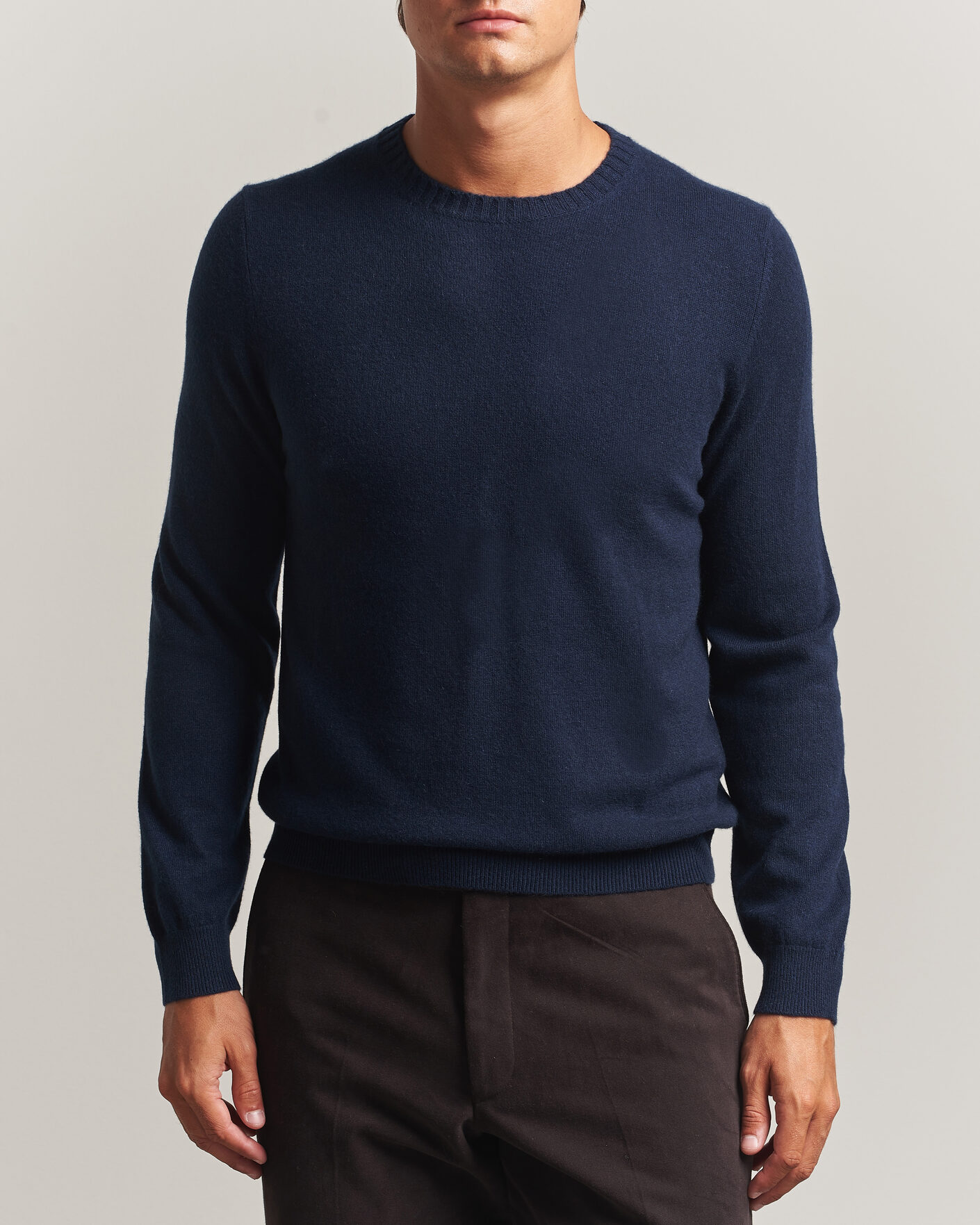 Herre | Trøjer | Stenströms | Cashmere Crewneck Navy