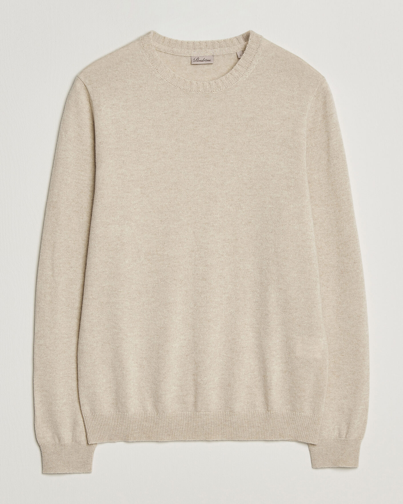 Herre | Trøjer | Stenströms | Cashmere Crewneck Beige