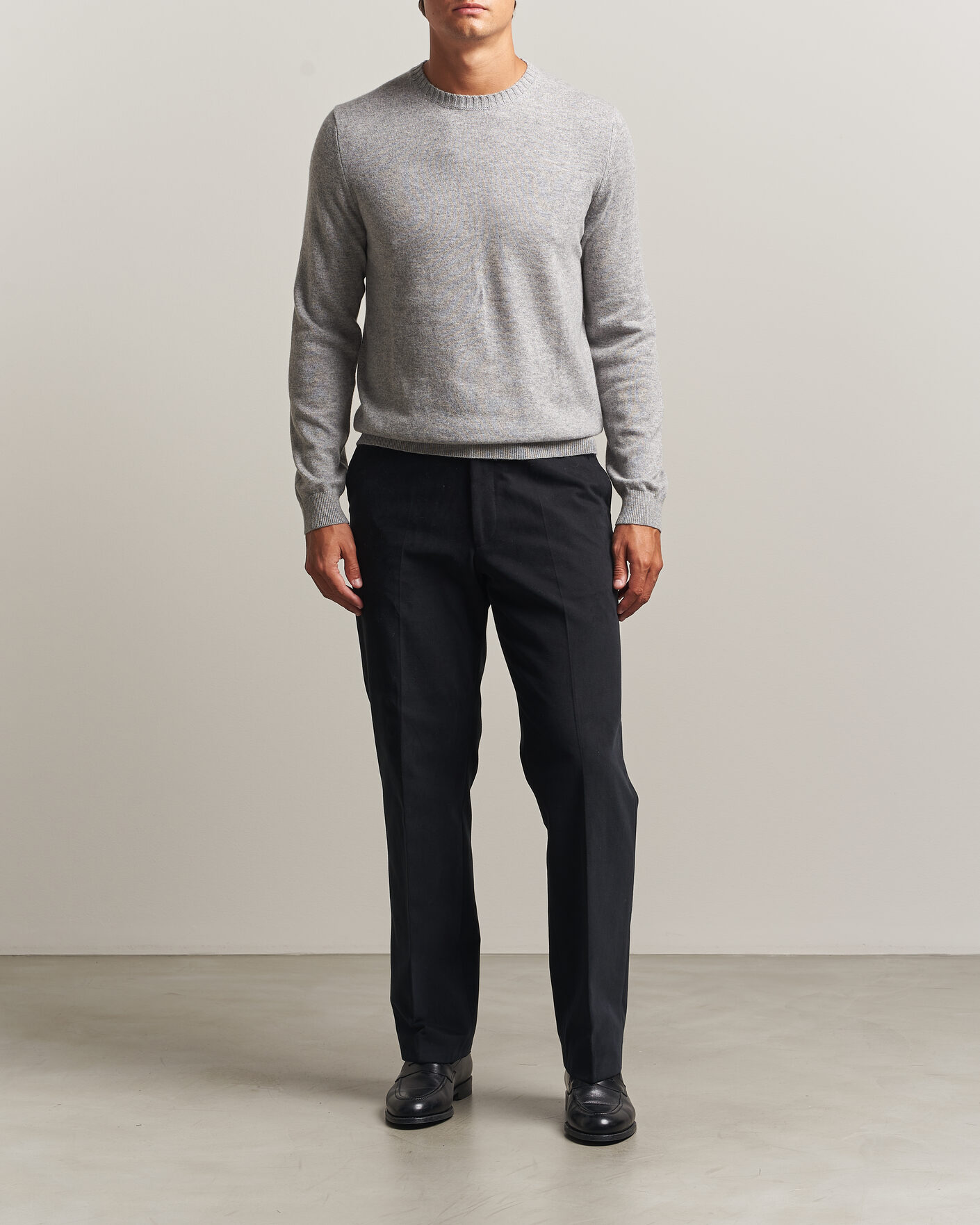 Herre | Trøjer | Stenströms | Cashmere Crewneck Grey