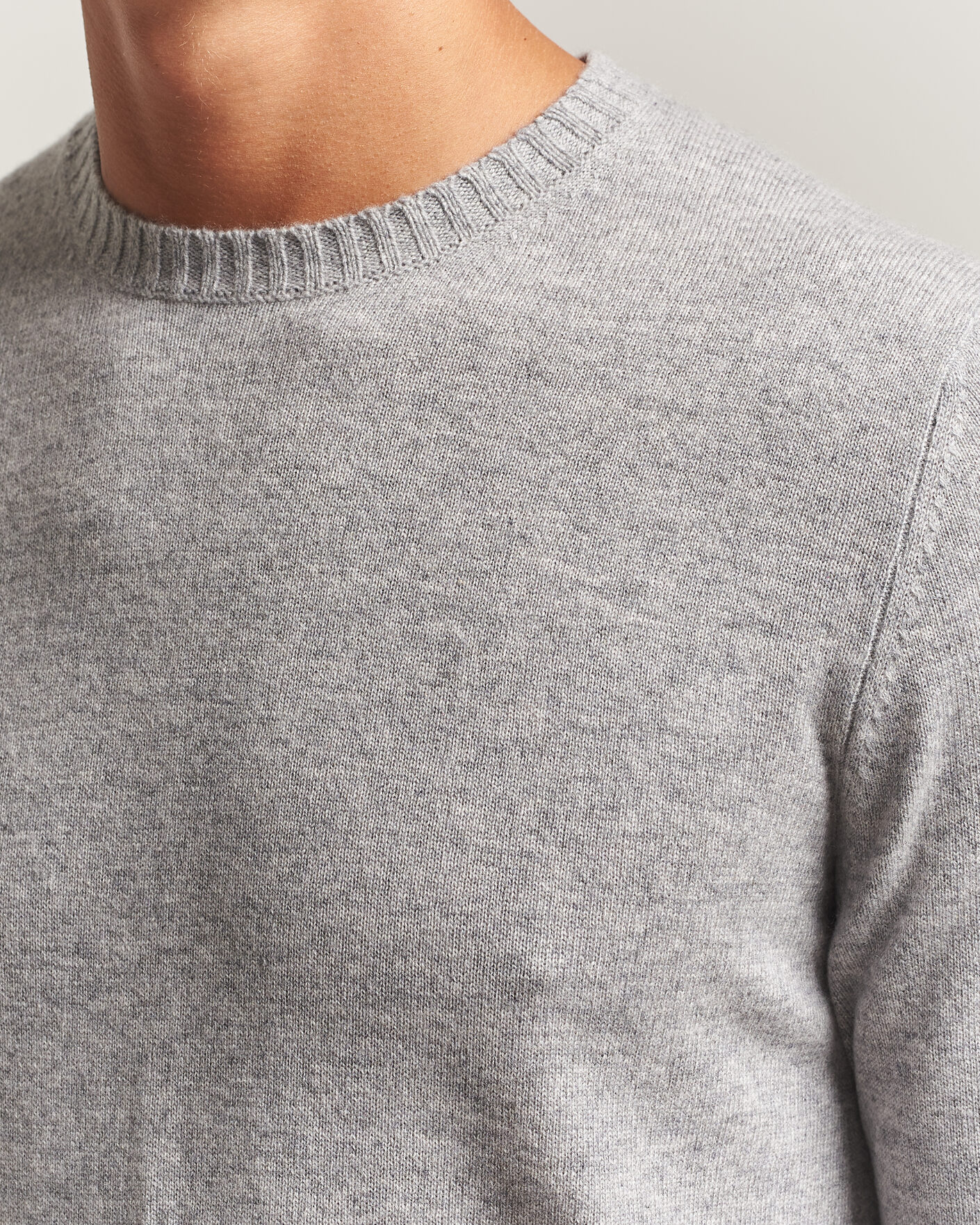 Herre | Trøjer | Stenströms | Cashmere Crewneck Grey