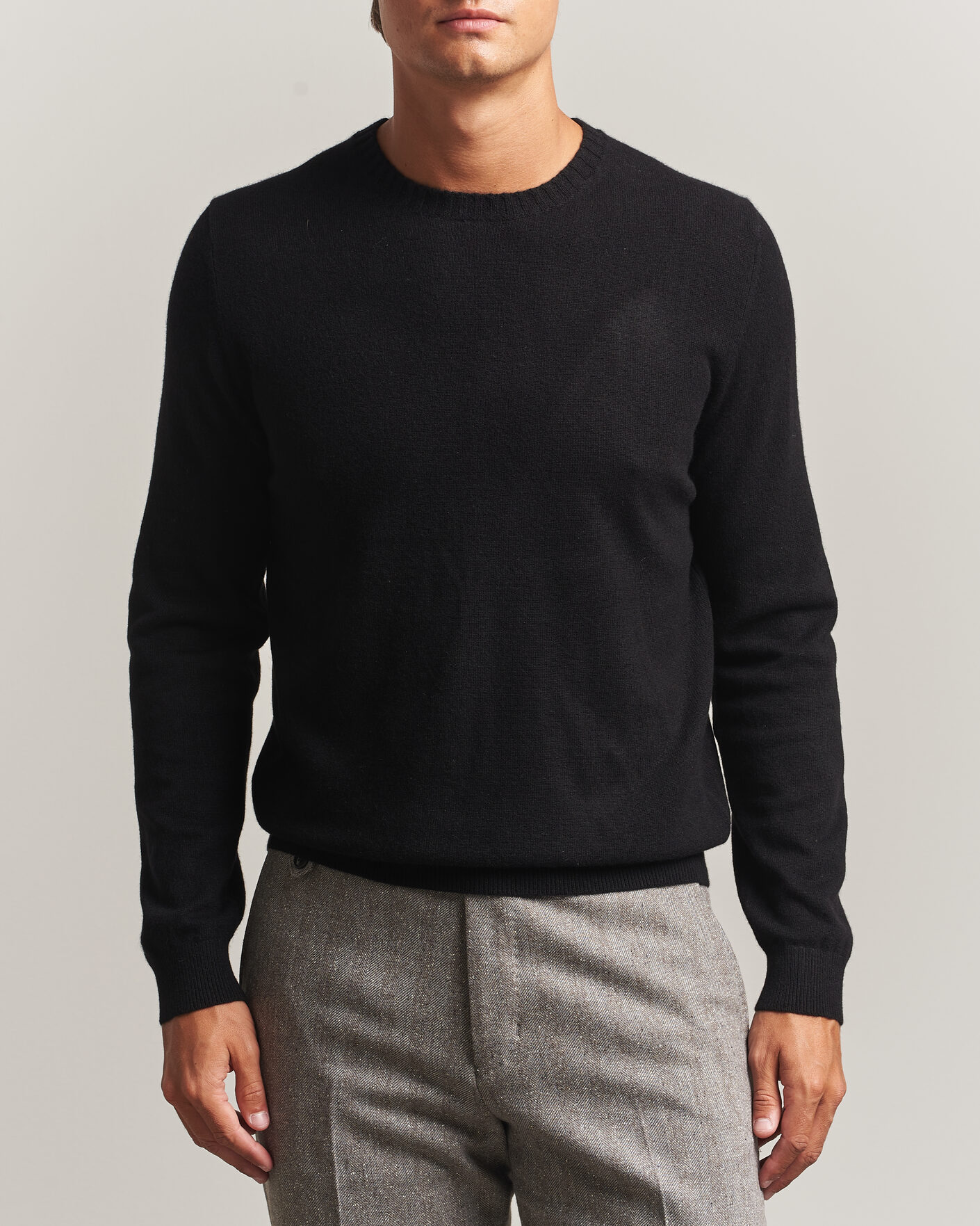 Herre | Trøjer | Stenströms | Cashmere Crewneck Black