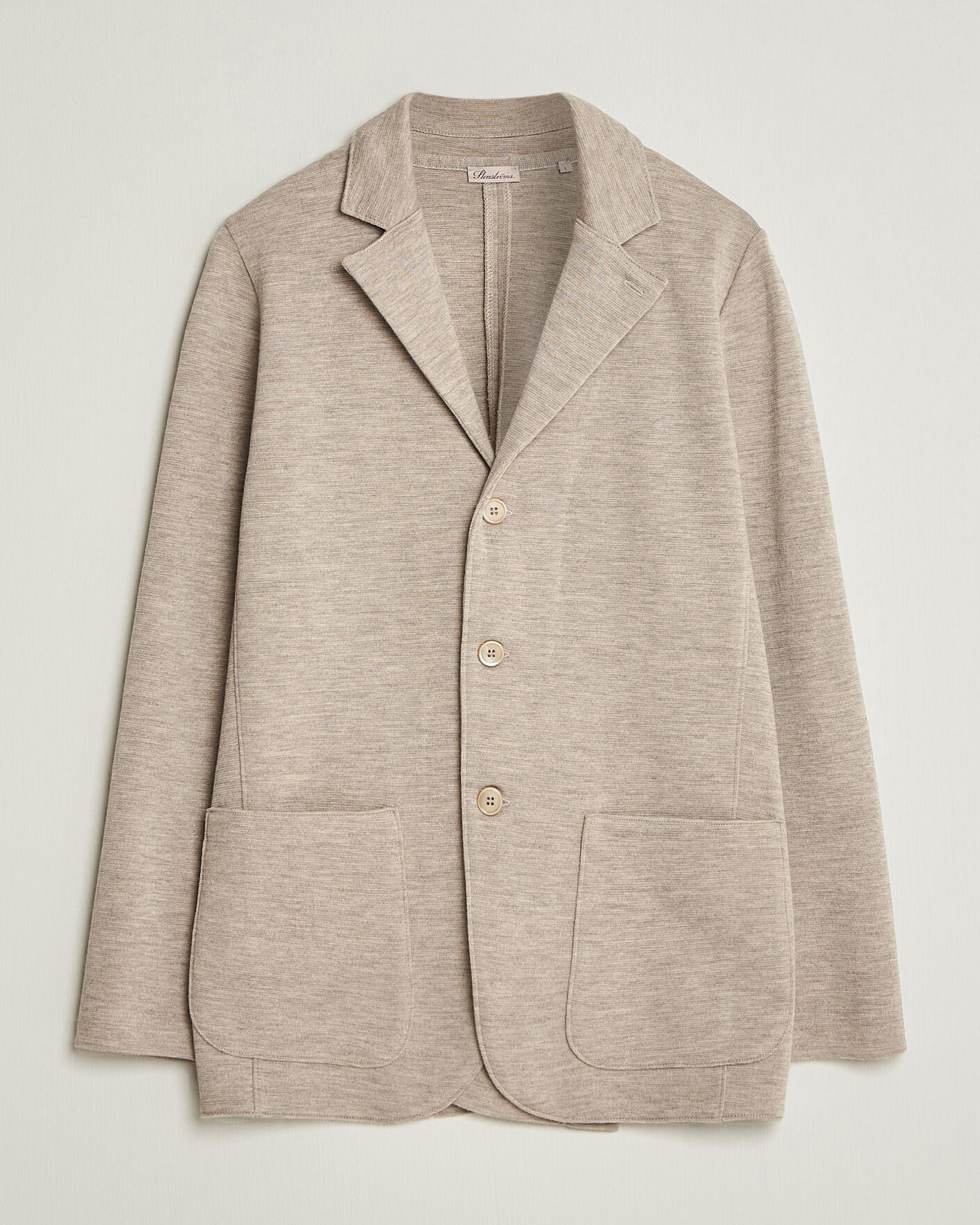 Herre | Blazere & jakker | Stenströms | Milano Knitted Merino Blazer Beige