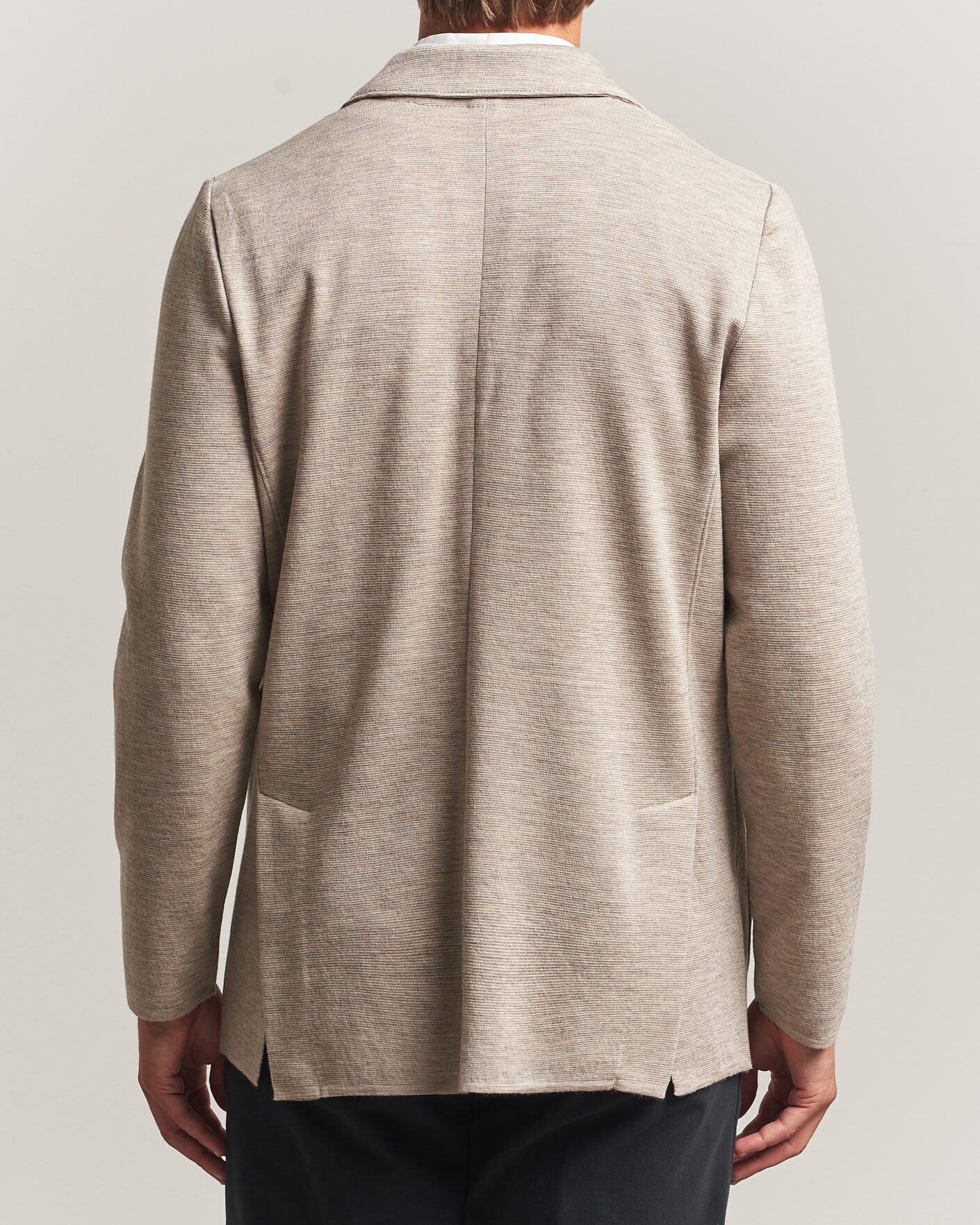 Herre | Blazere & jakker | Stenströms | Milano Knitted Merino Blazer Beige