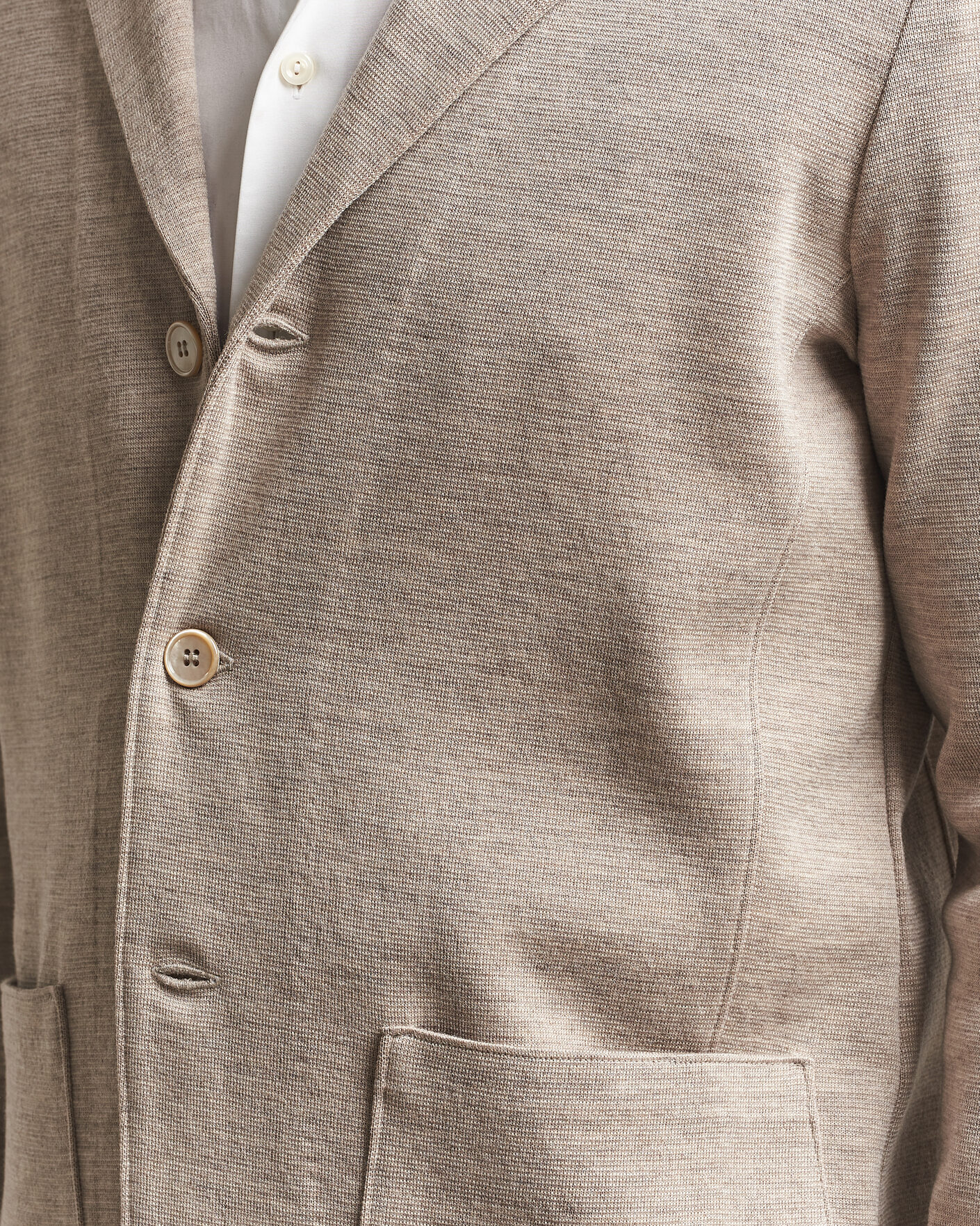 Herre | Blazere & jakker | Stenströms | Milano Knitted Merino Blazer Beige