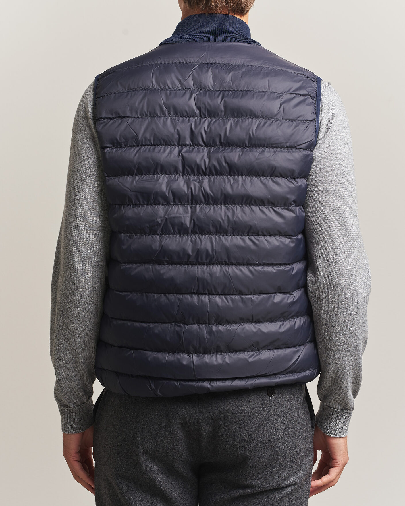Herre | Veste | Stenströms | Reversible Knitted Merino/Nylon Vest Navy
