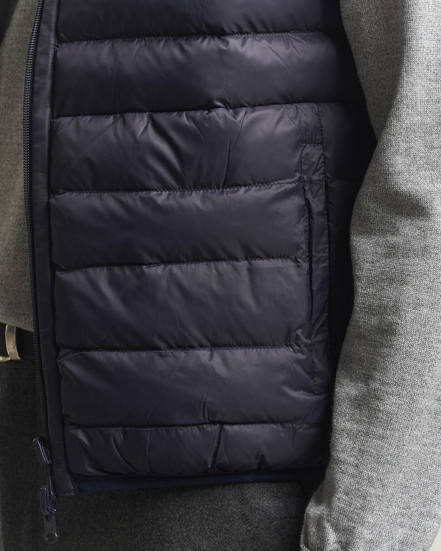 Herre | Veste | Stenströms | Reversible Knitted Merino/Nylon Vest Navy
