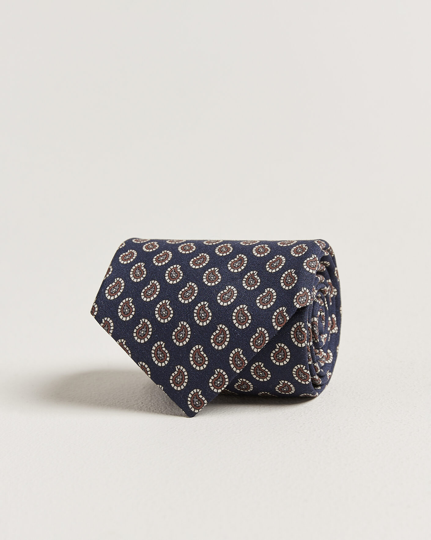 Herre | Slips | Stenströms | Printed Silk Paisley Tie 7,5cm Blue