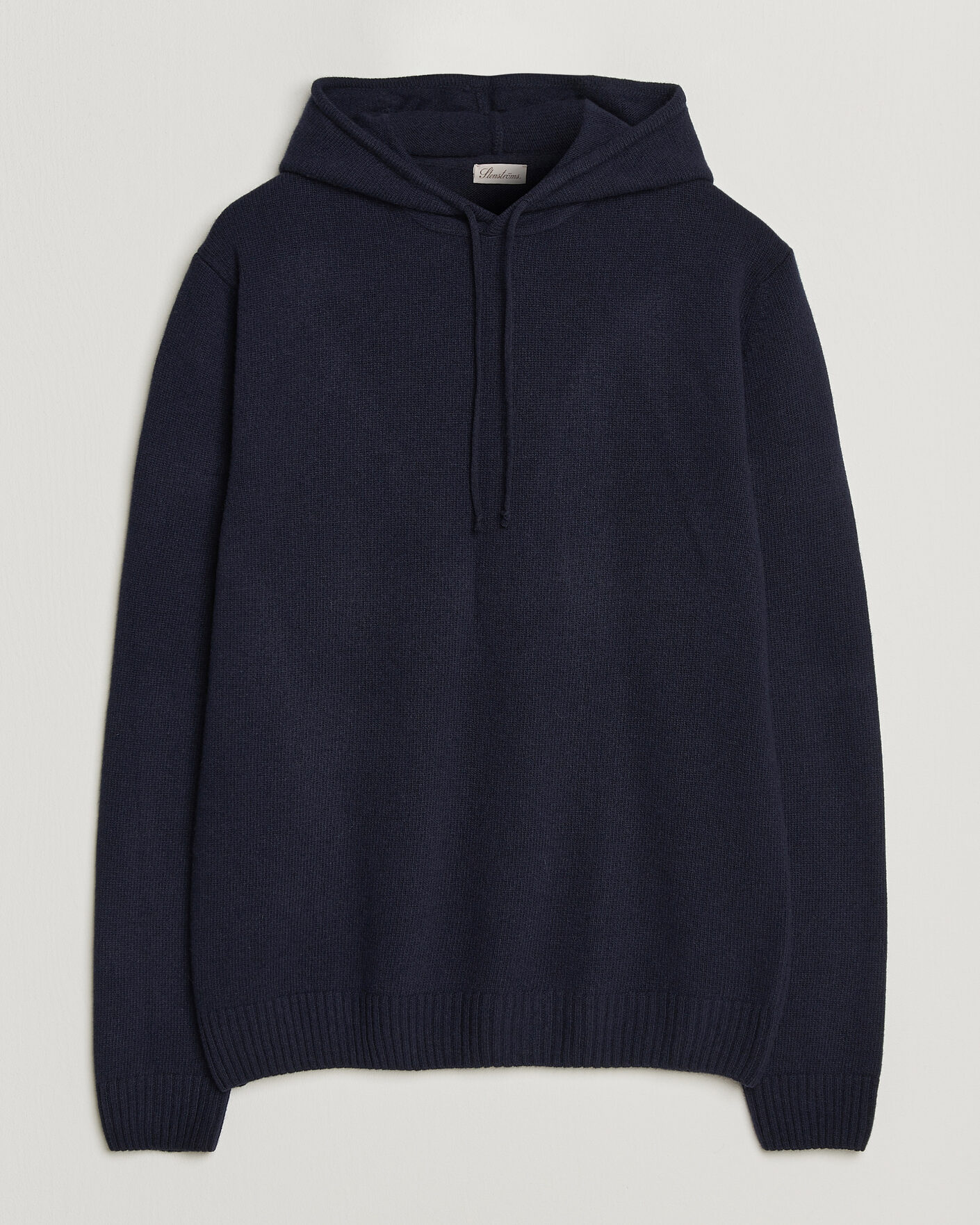 Herre | Trøjer | Stenströms | Brushed Merino Hood Navy