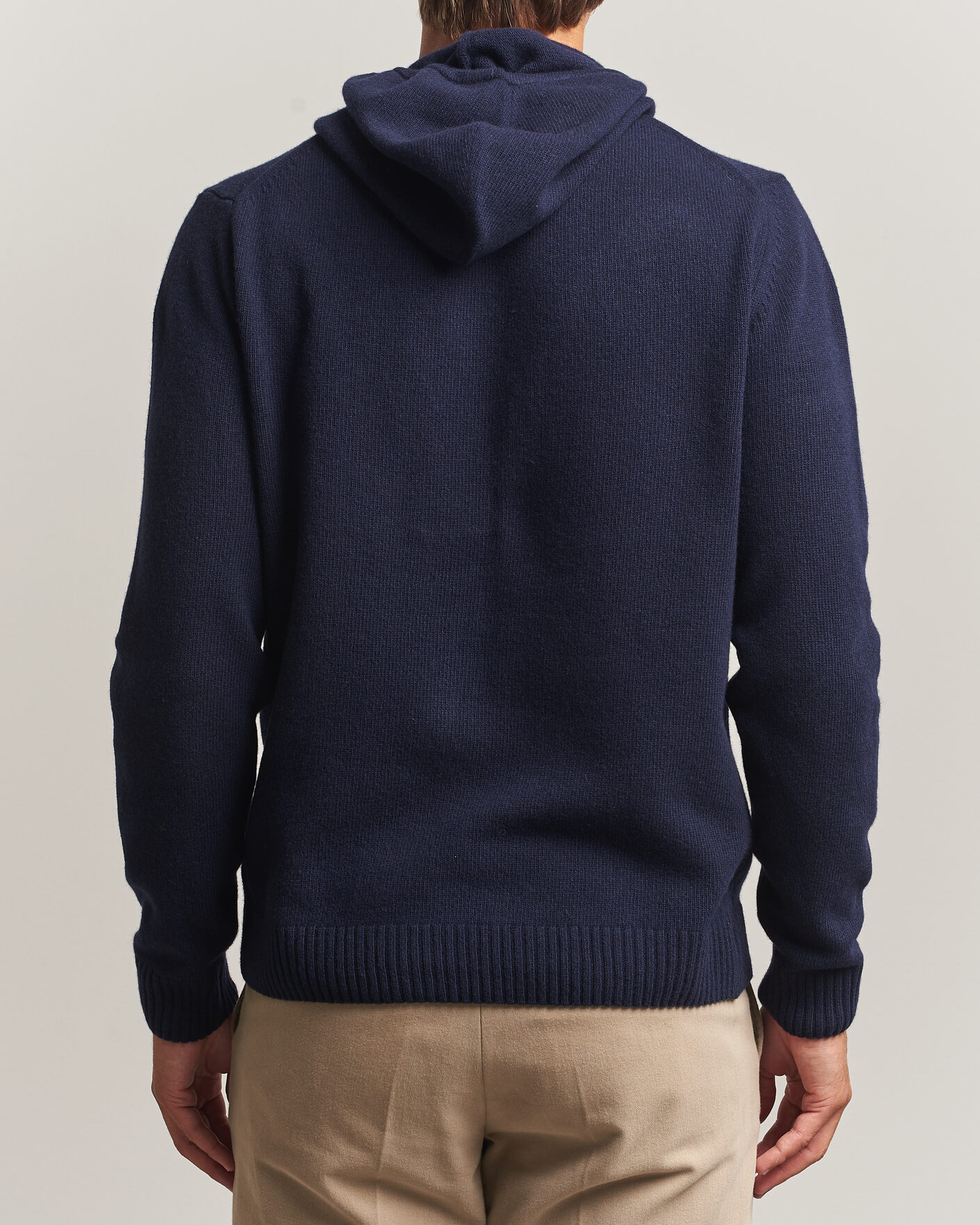 Herre | Trøjer | Stenströms | Brushed Merino Hood Navy