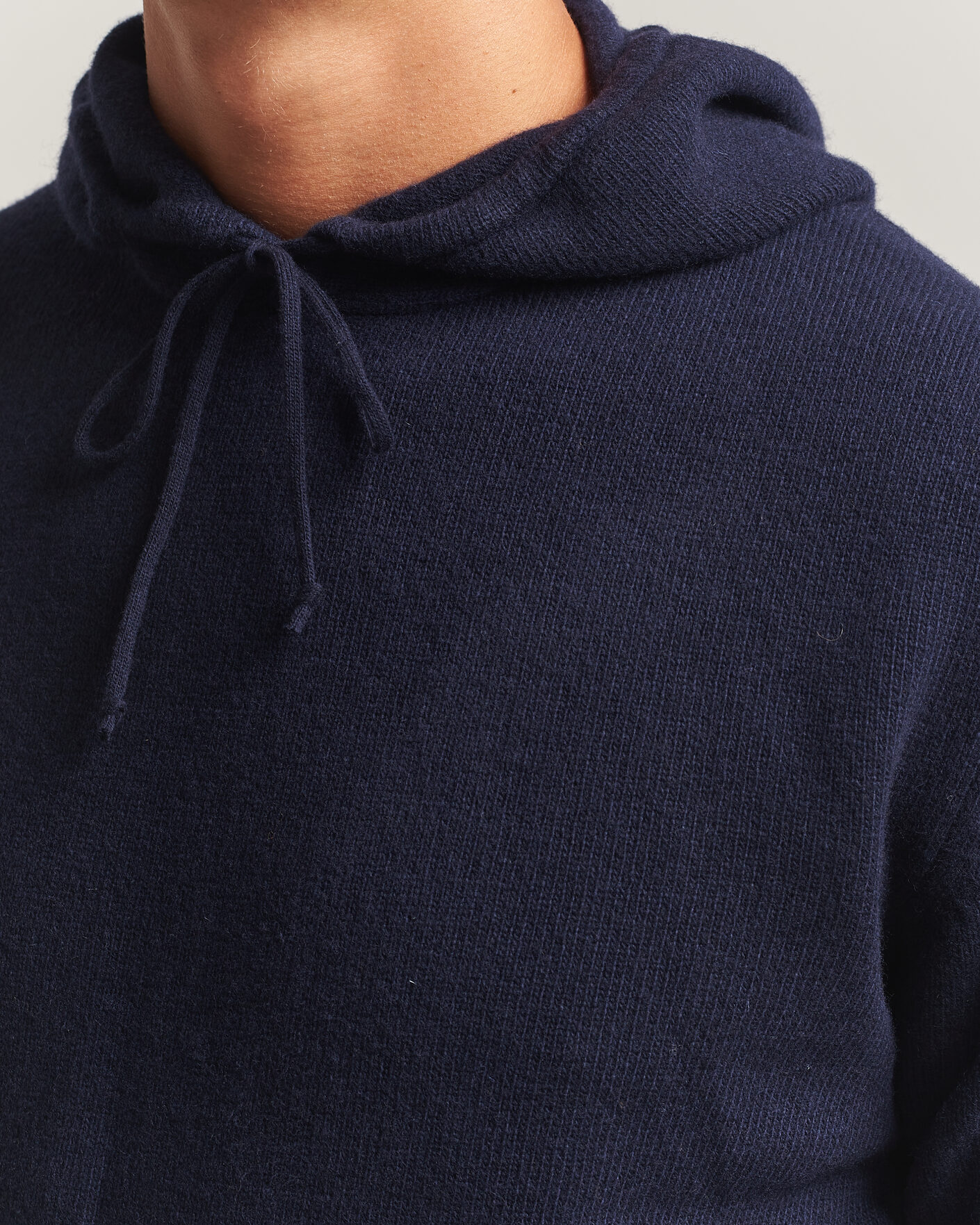 Herre | Trøjer | Stenströms | Brushed Merino Hood Navy