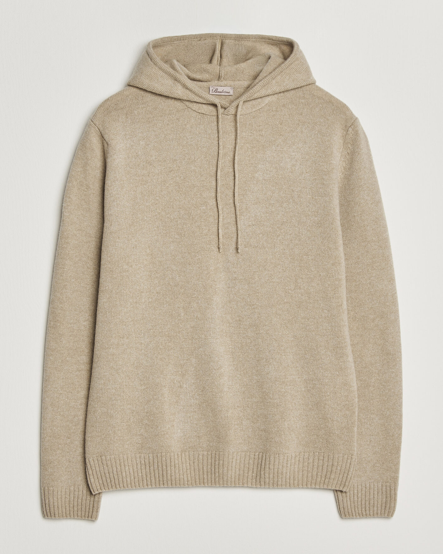 Herre | Trøjer | Stenströms | Brushed Merino Hood Beige