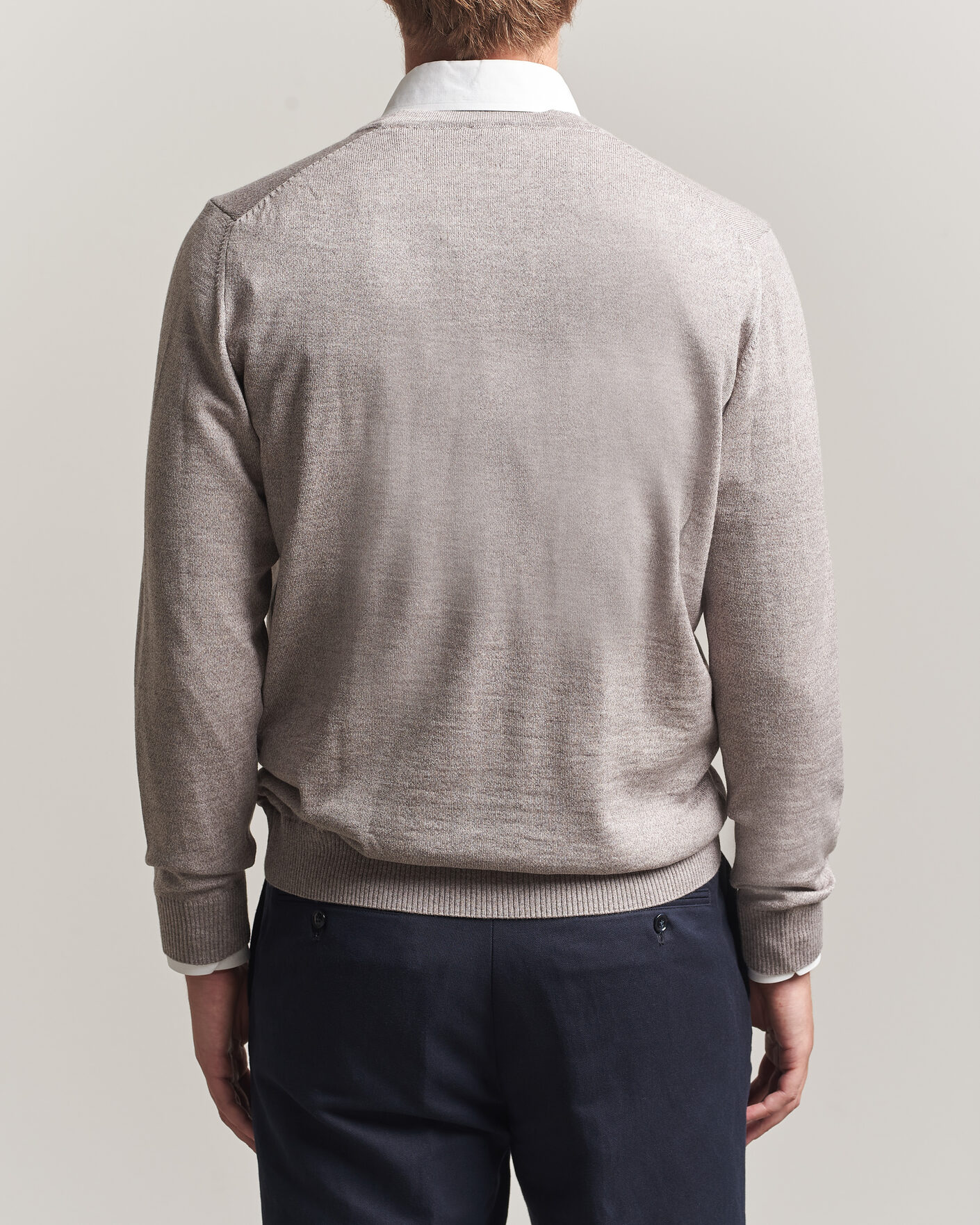 Herre | Trøjer | Stenströms | Merino Cardigan Beige Mouline