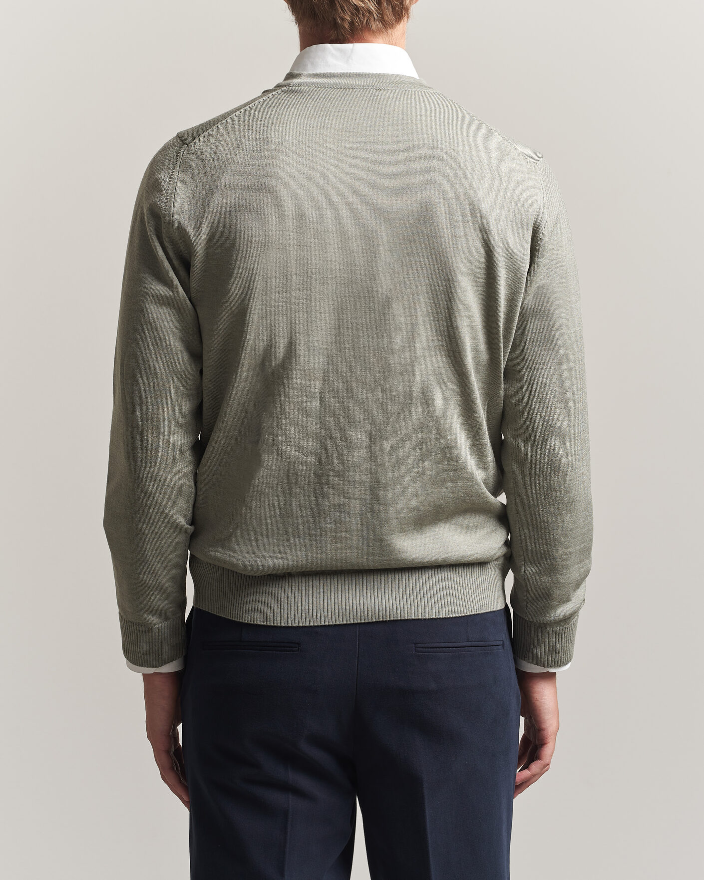Herre | Trøjer | Stenströms | Merino Cardigan Green/Grey